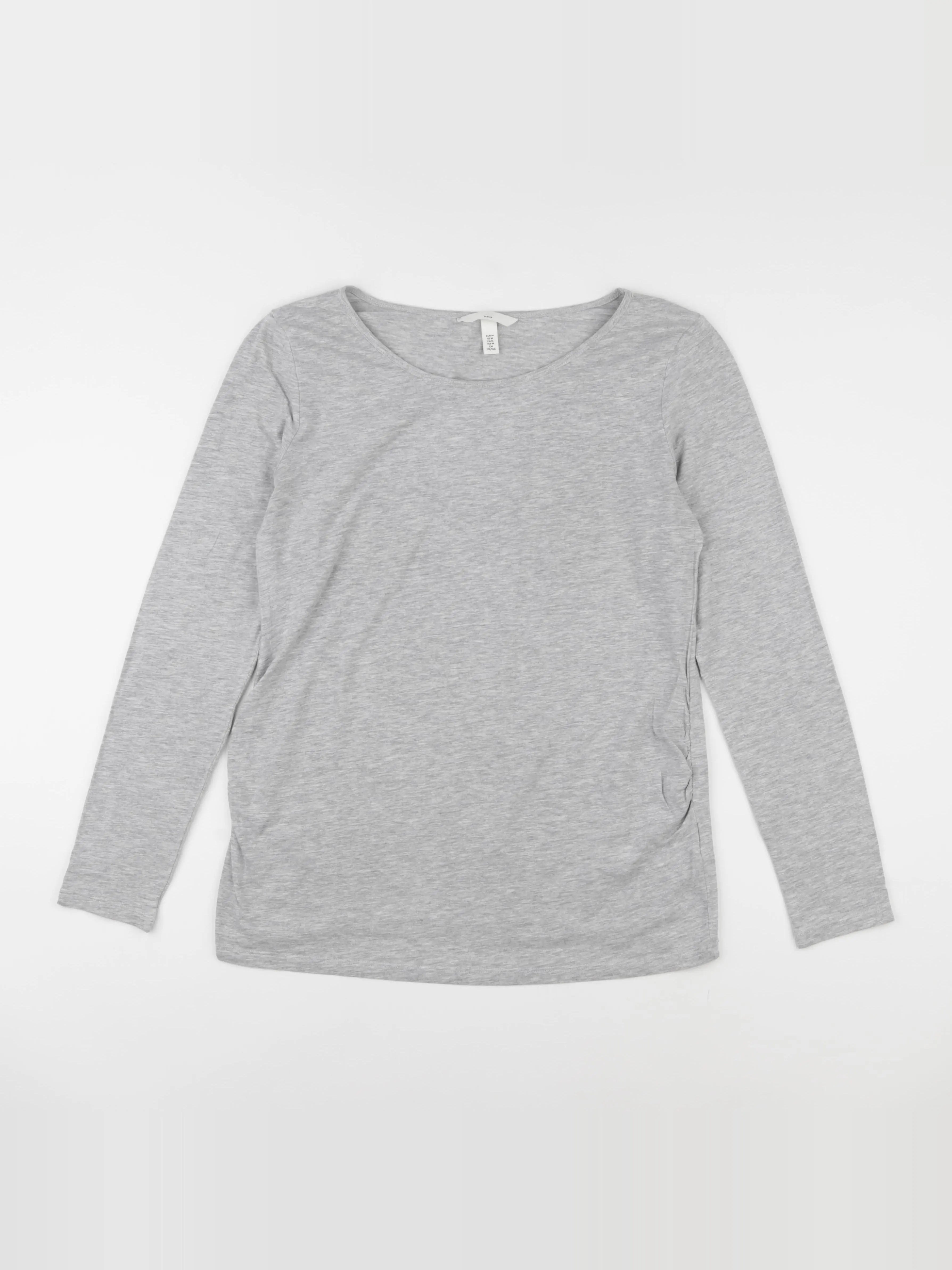H&M - tee-shirt grossesse gris - m
