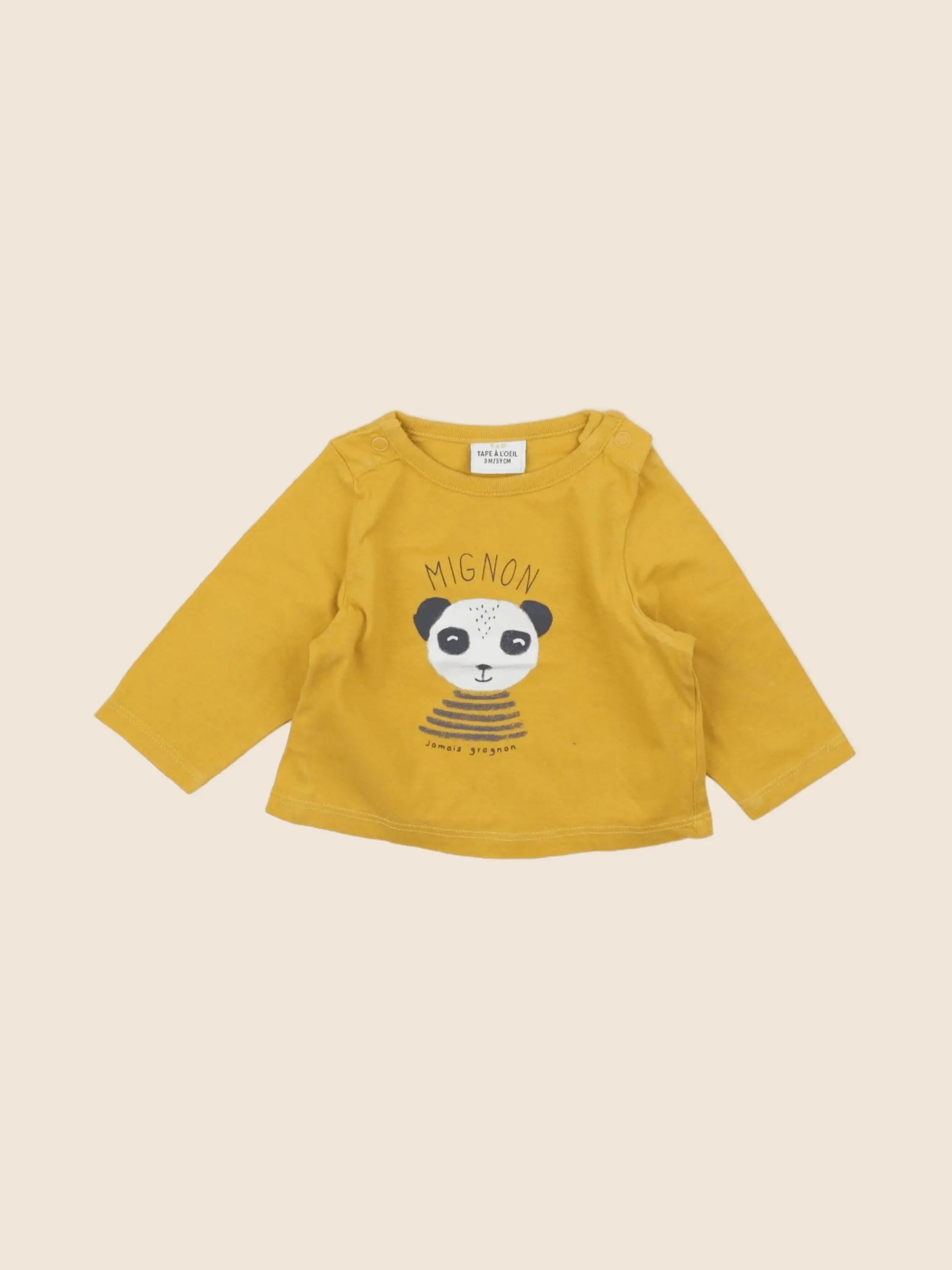 Tape à l'oeil - tee-shirt jaune - 3 mois
