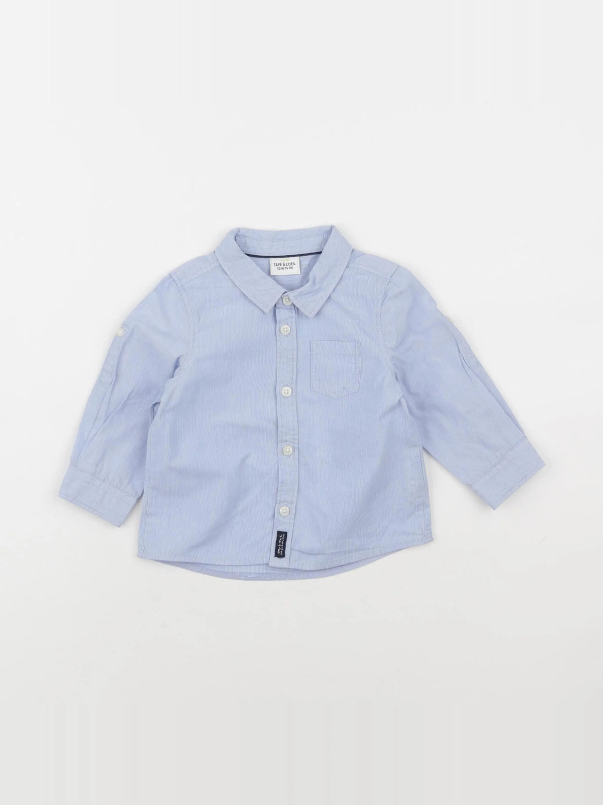 Tape à l'oeil - chemise bleu - 9 mois