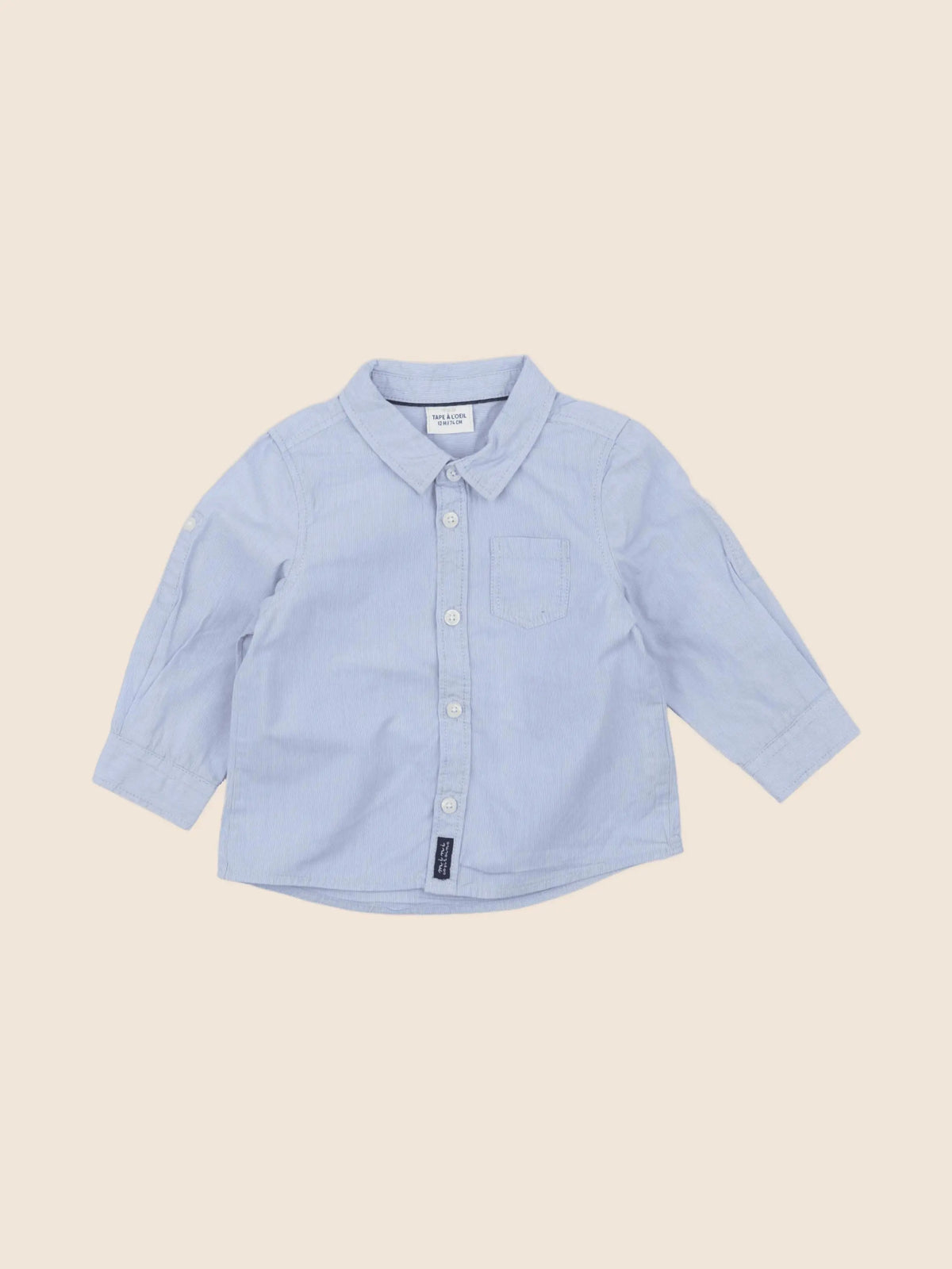 Tape à l'oeil - chemise bleu - 9 mois