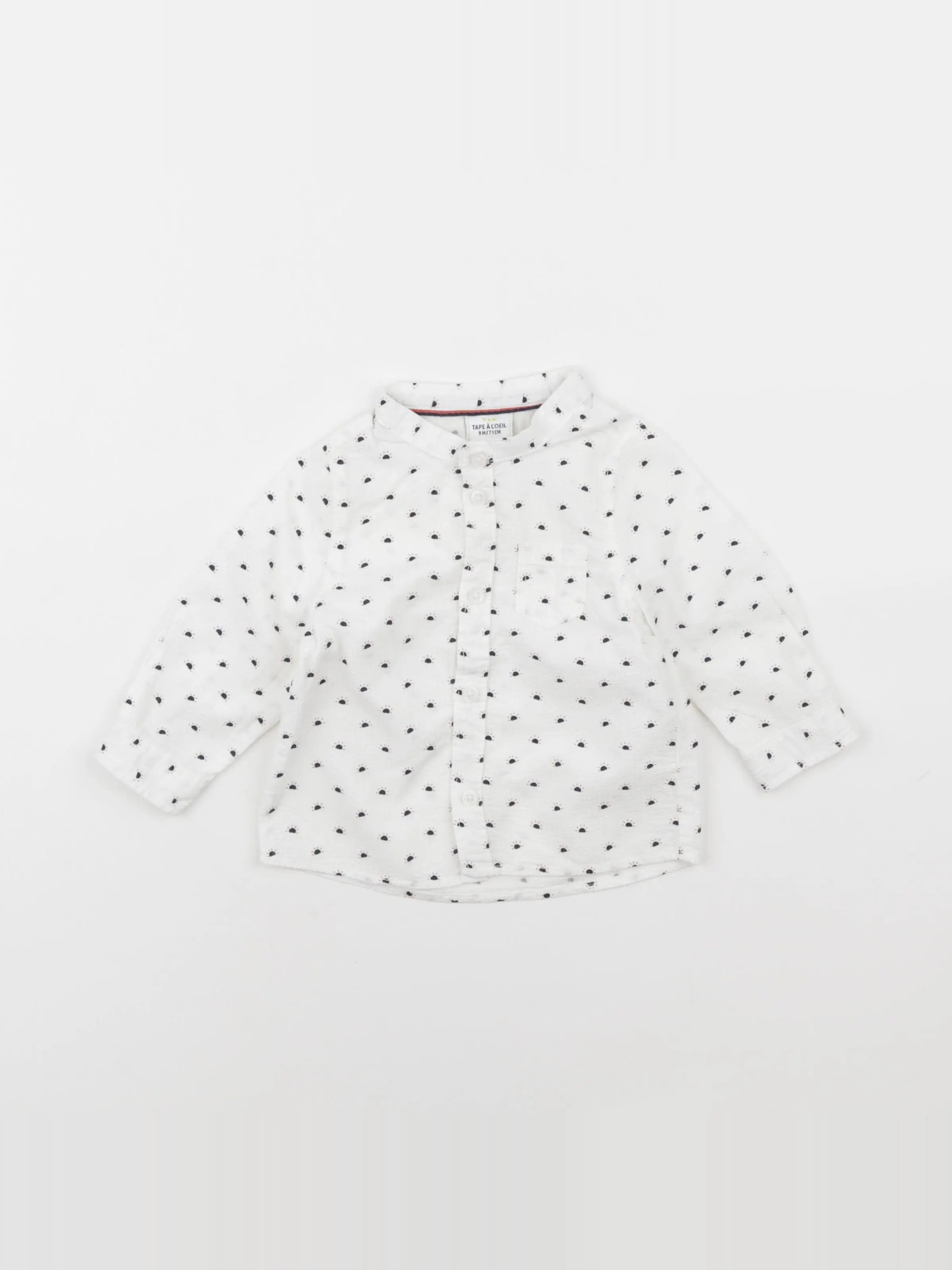 Tape à l'oeil - chemise blanc, bleu - 9 mois