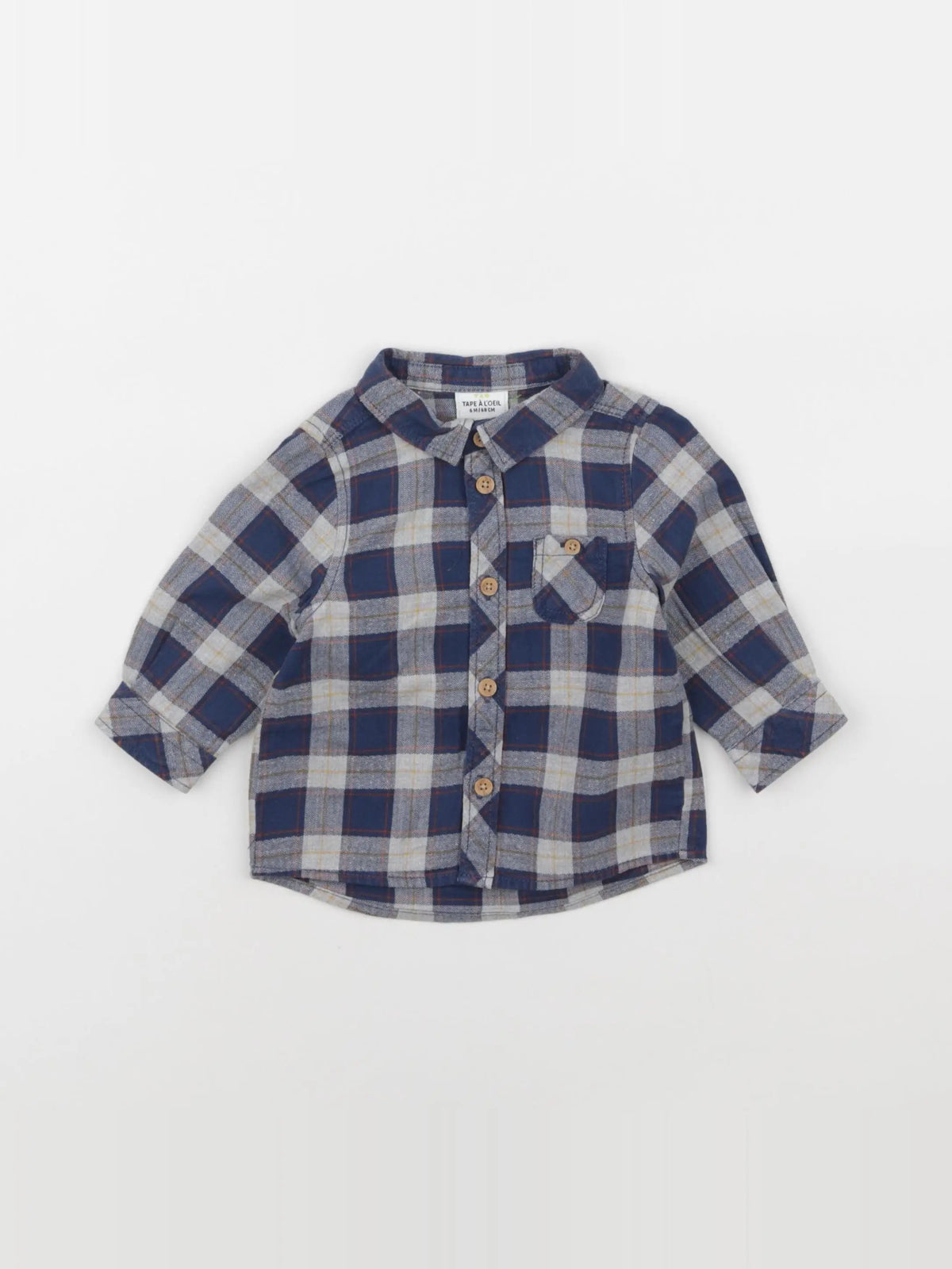 Tape à l'oeil - chemise bleu - 6 mois
