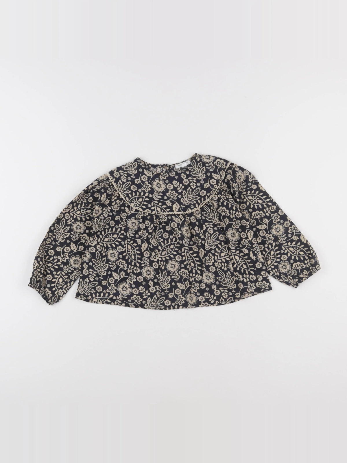 Vertbaudet - blouse beige, noir - 3 ans