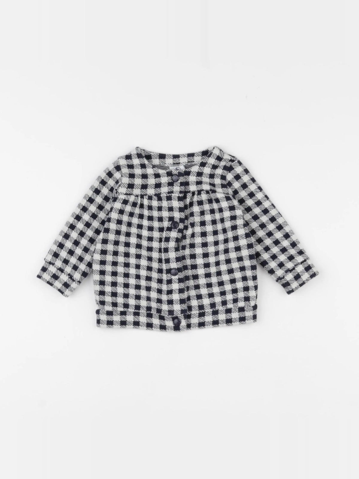 Petit Bateau - sweat beige, bleu - 6 mois