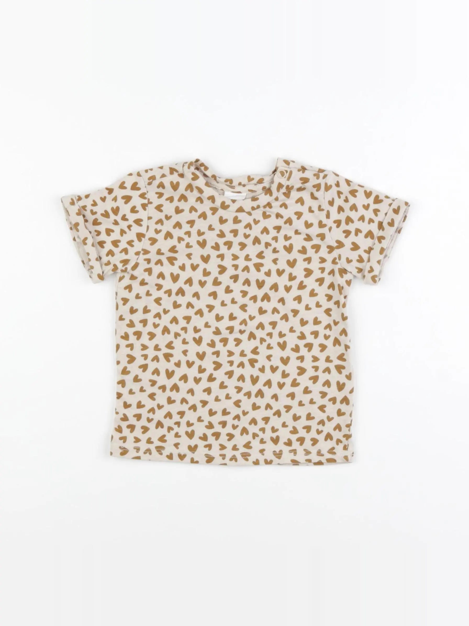 H&M - tee-shirt marron - 6/9 mois
