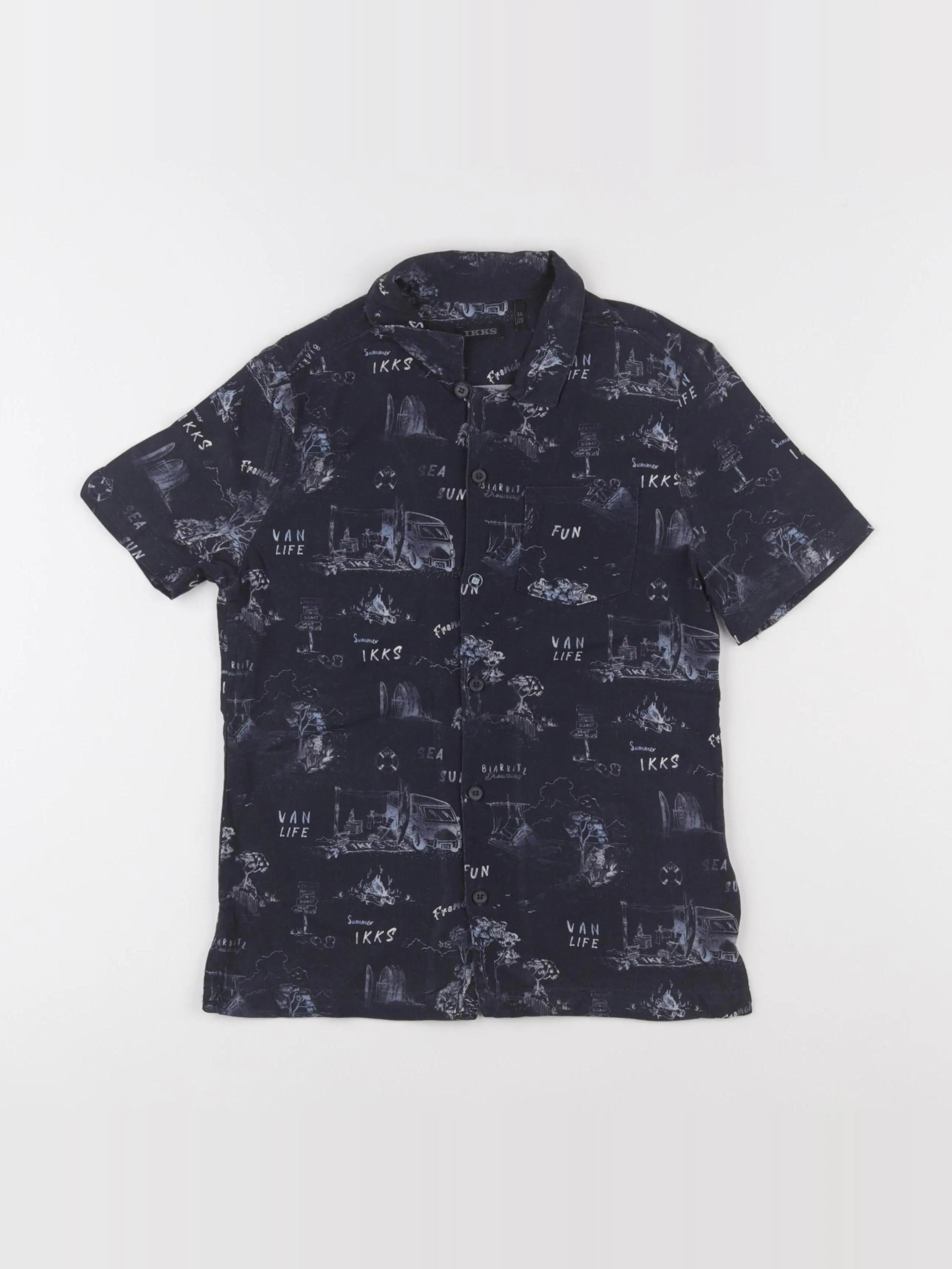IKKS - chemise bleu - 8 ans