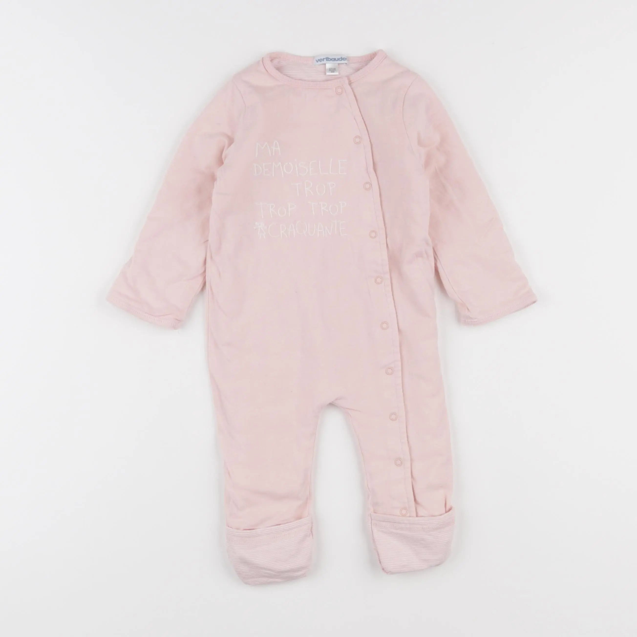 Vertbaudet - pyjama coton rose - 6 mois