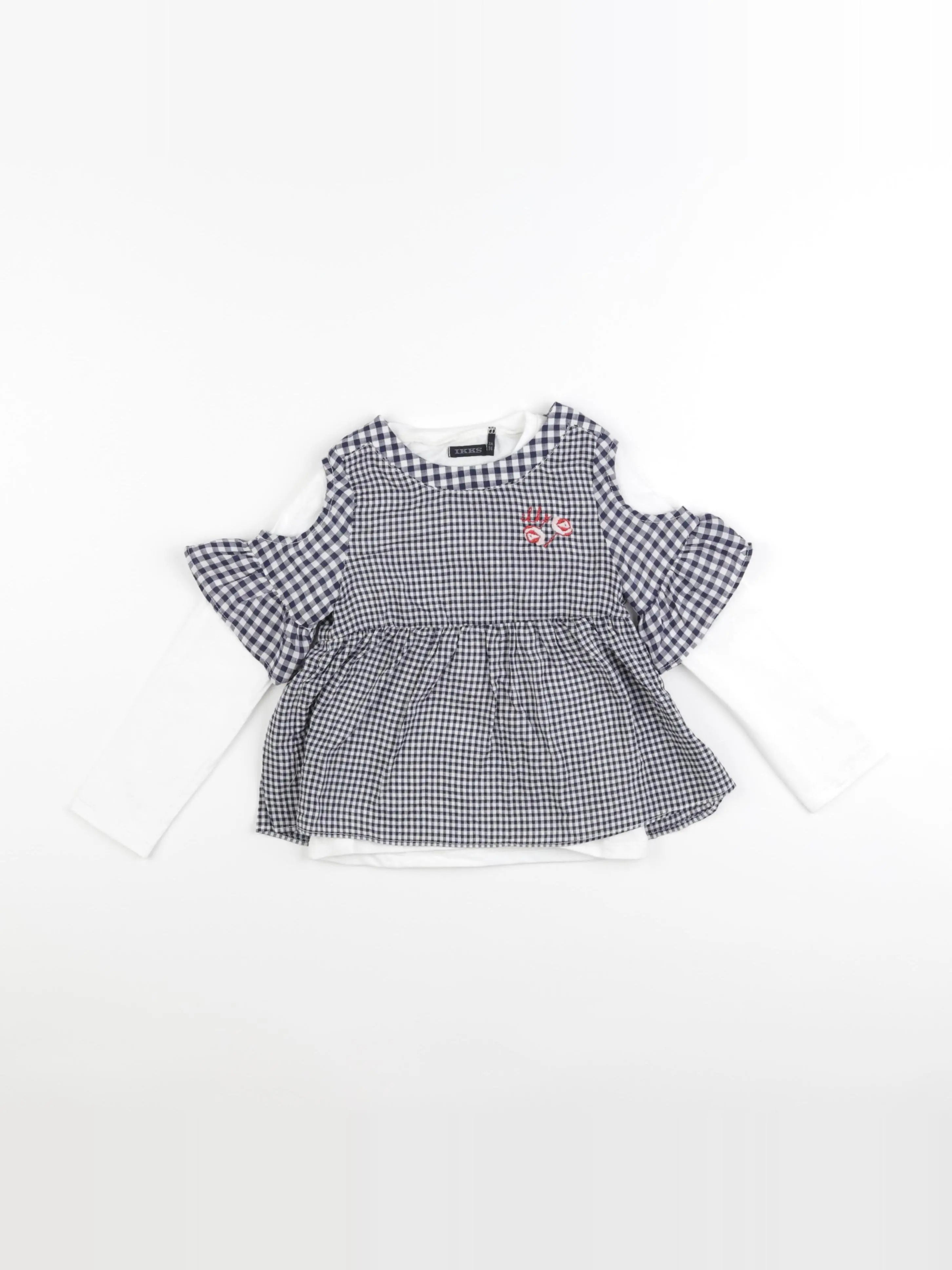 IKKS - blouse blanc, bleu - 3 ans