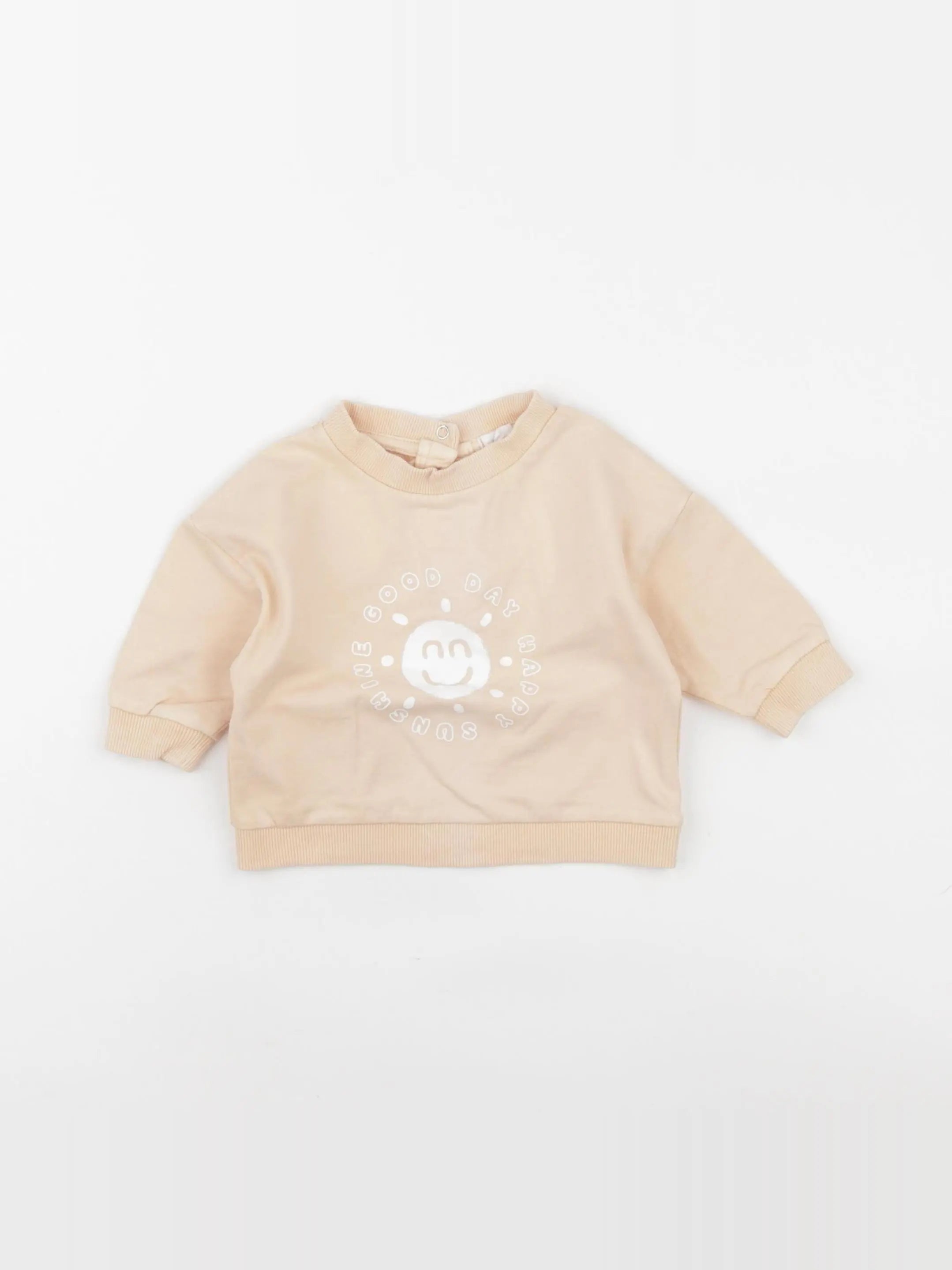 Vertbaudet - sweat orange - 3 mois