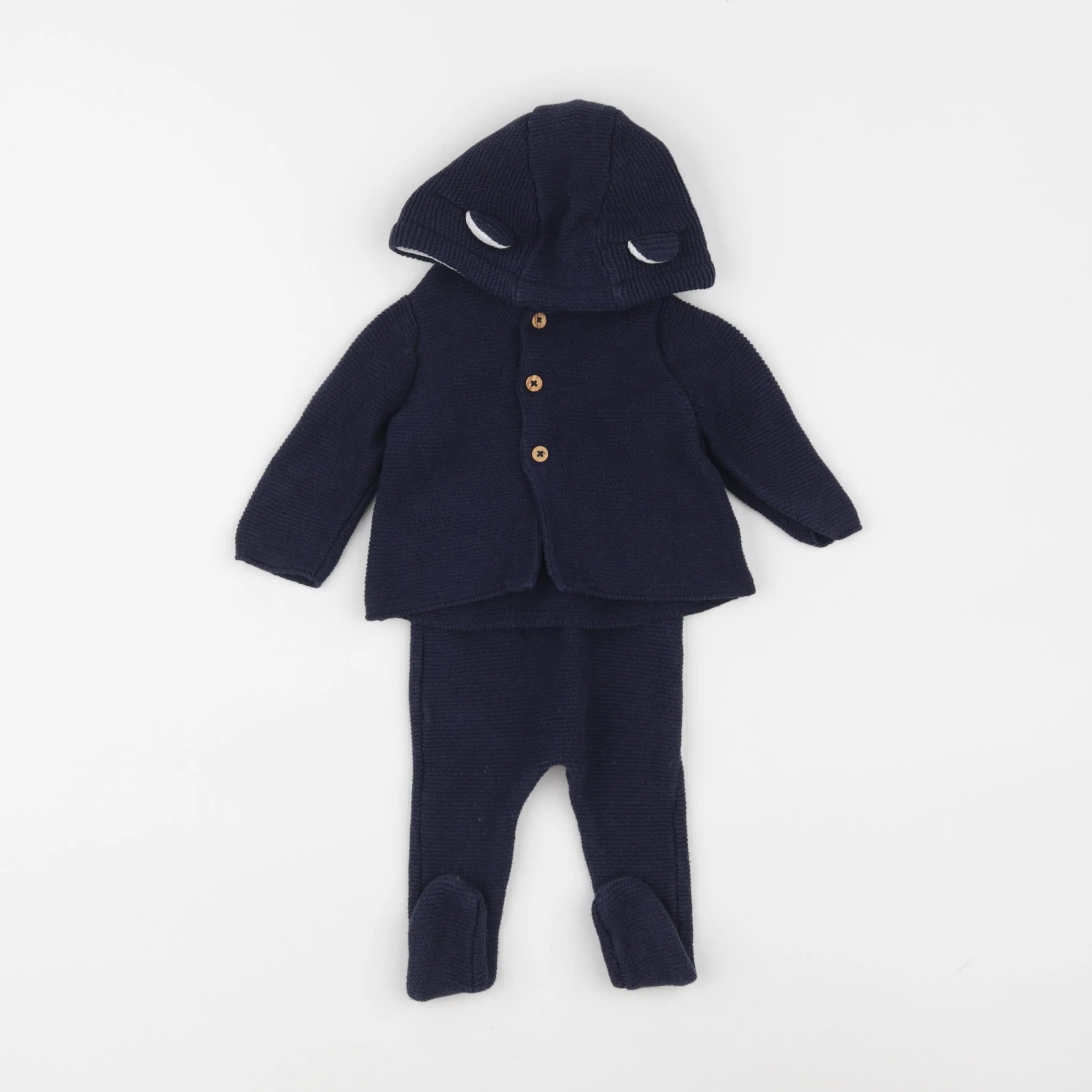 Vertbaudet - ensemble bleu - 3 mois