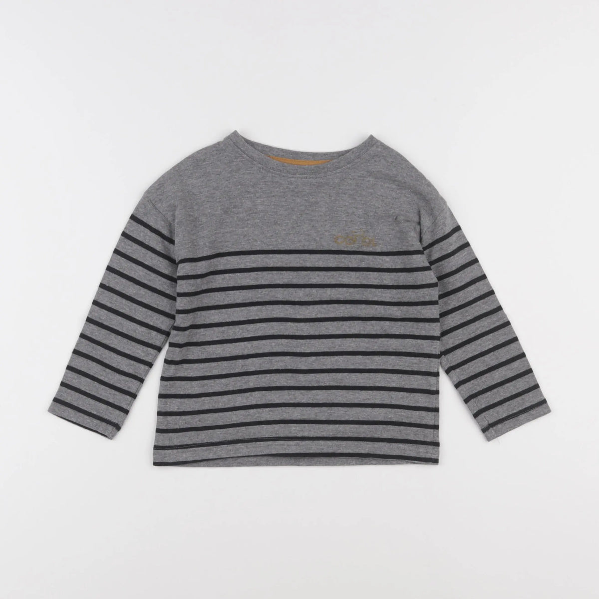 Vertbaudet - tee-shirt gris, noir - 3 ans
