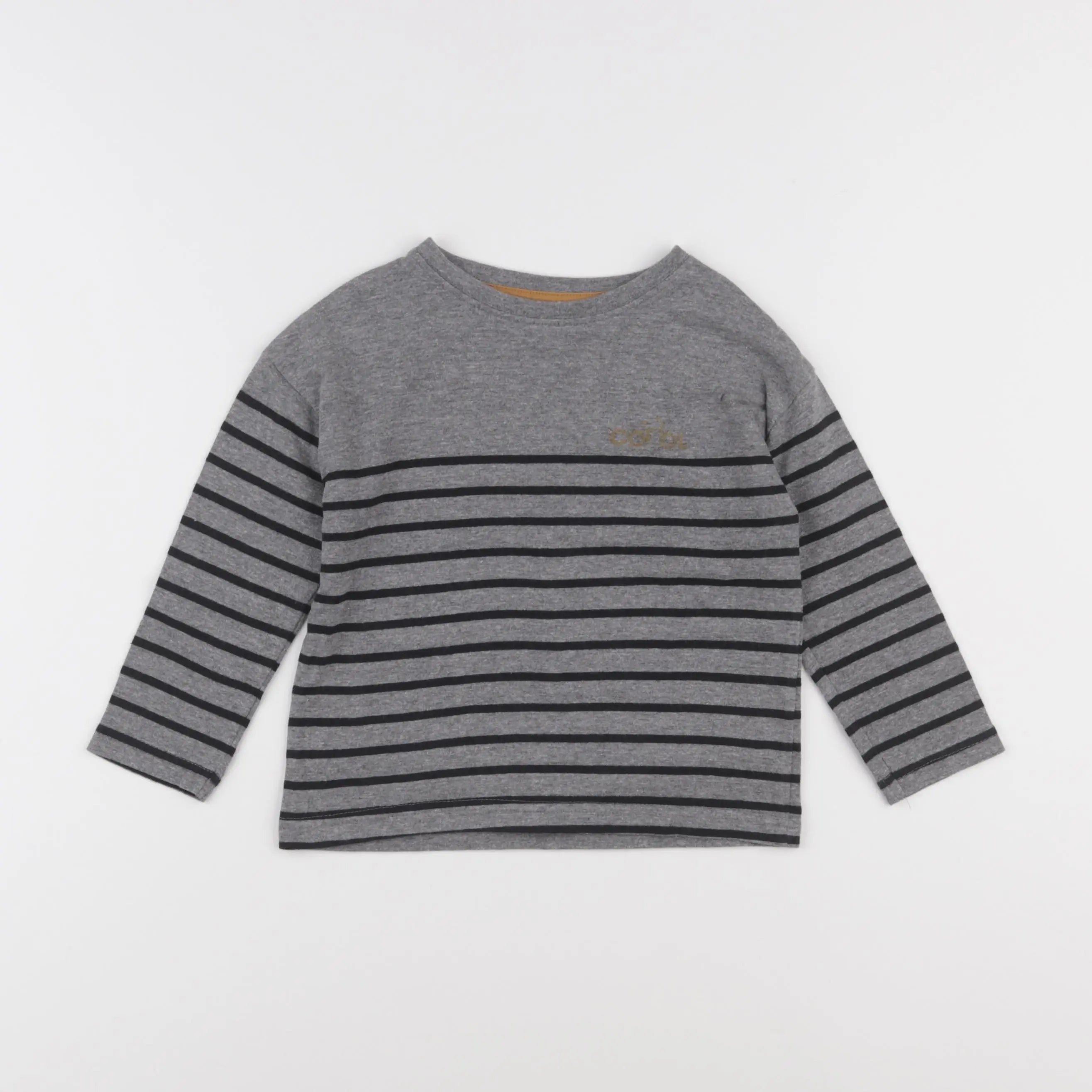 Vertbaudet - tee-shirt gris, noir - 3 ans