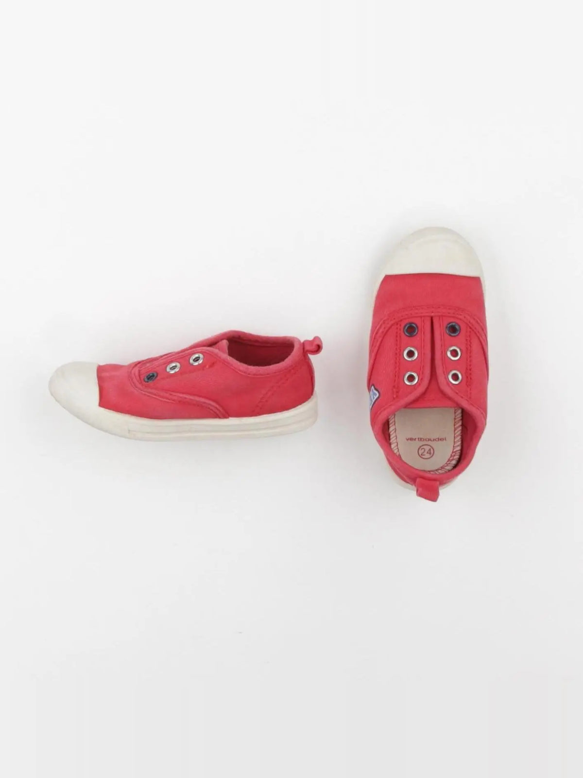 Vertbaudet - tennis élastiqué rouge - pointure 23