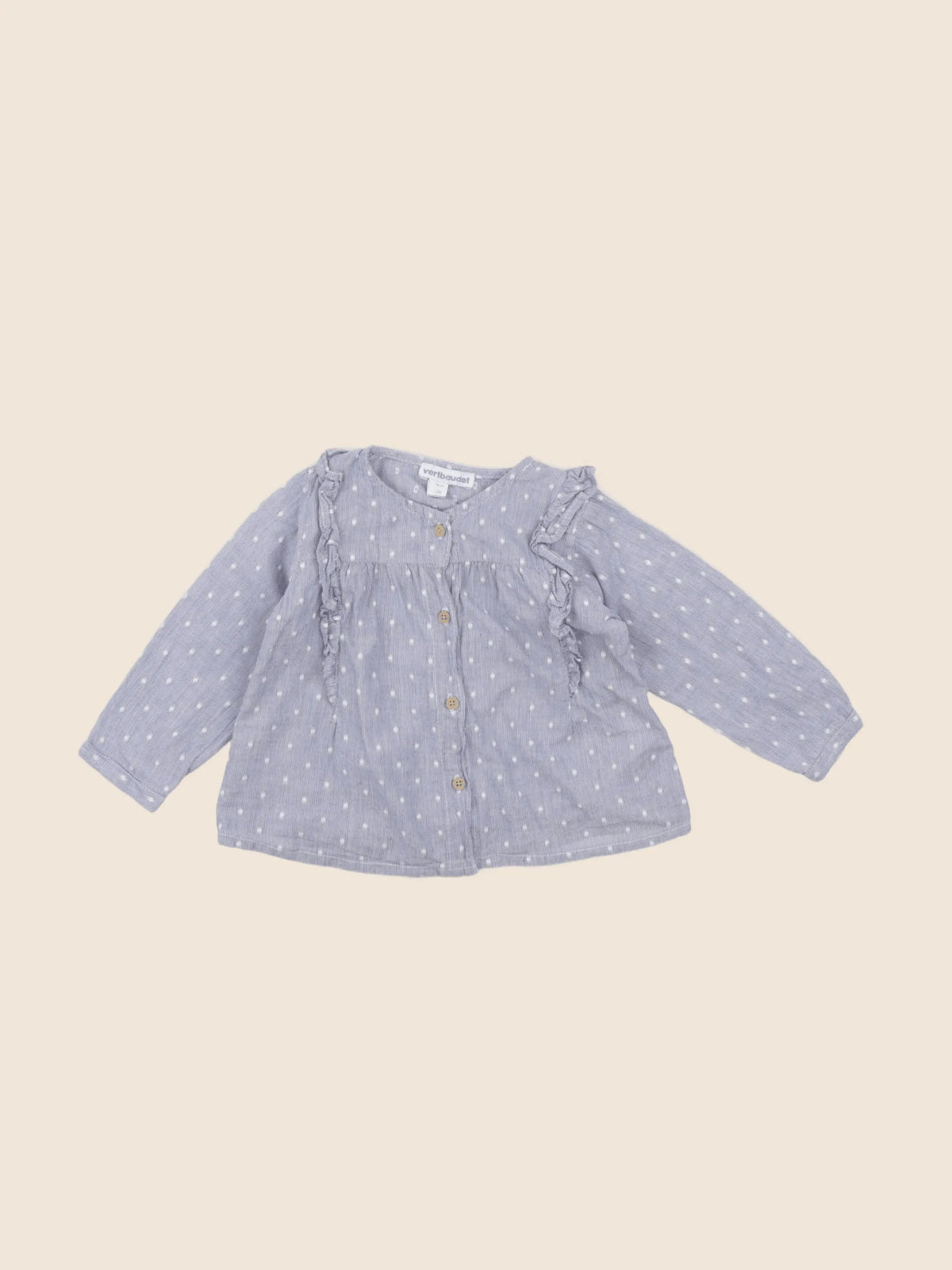 Vertbaudet - blouse bleu - 12 mois
