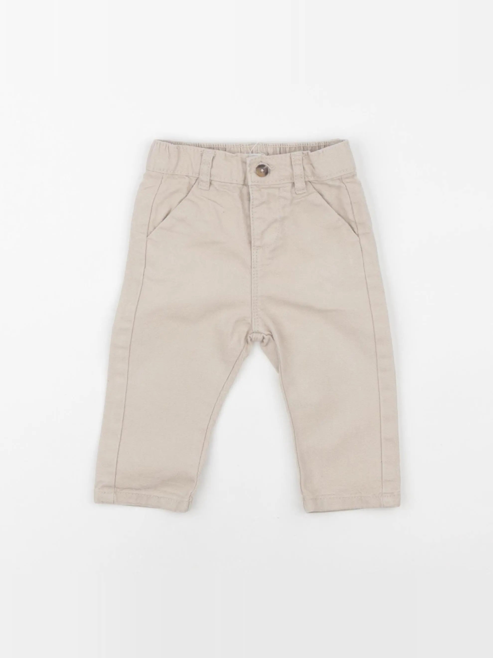 Vertbaudet - jean beige - 9 mois