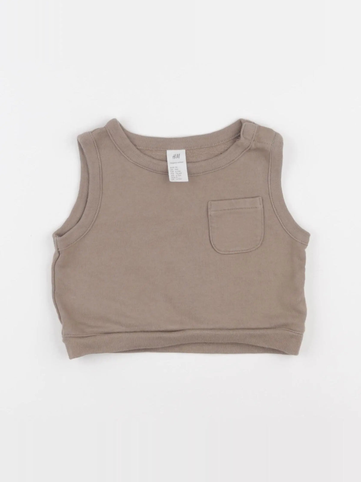 H&M - débardeur marron - 6/9 mois