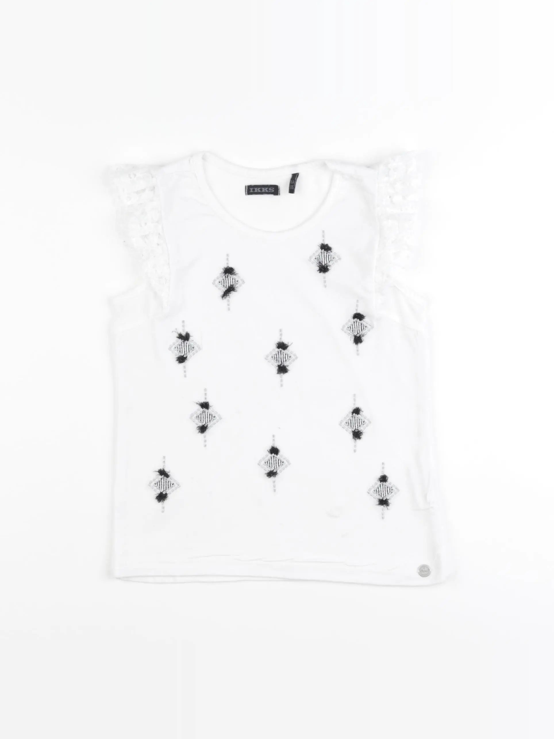 IKKS - débardeur blanc, noir - 6 ans