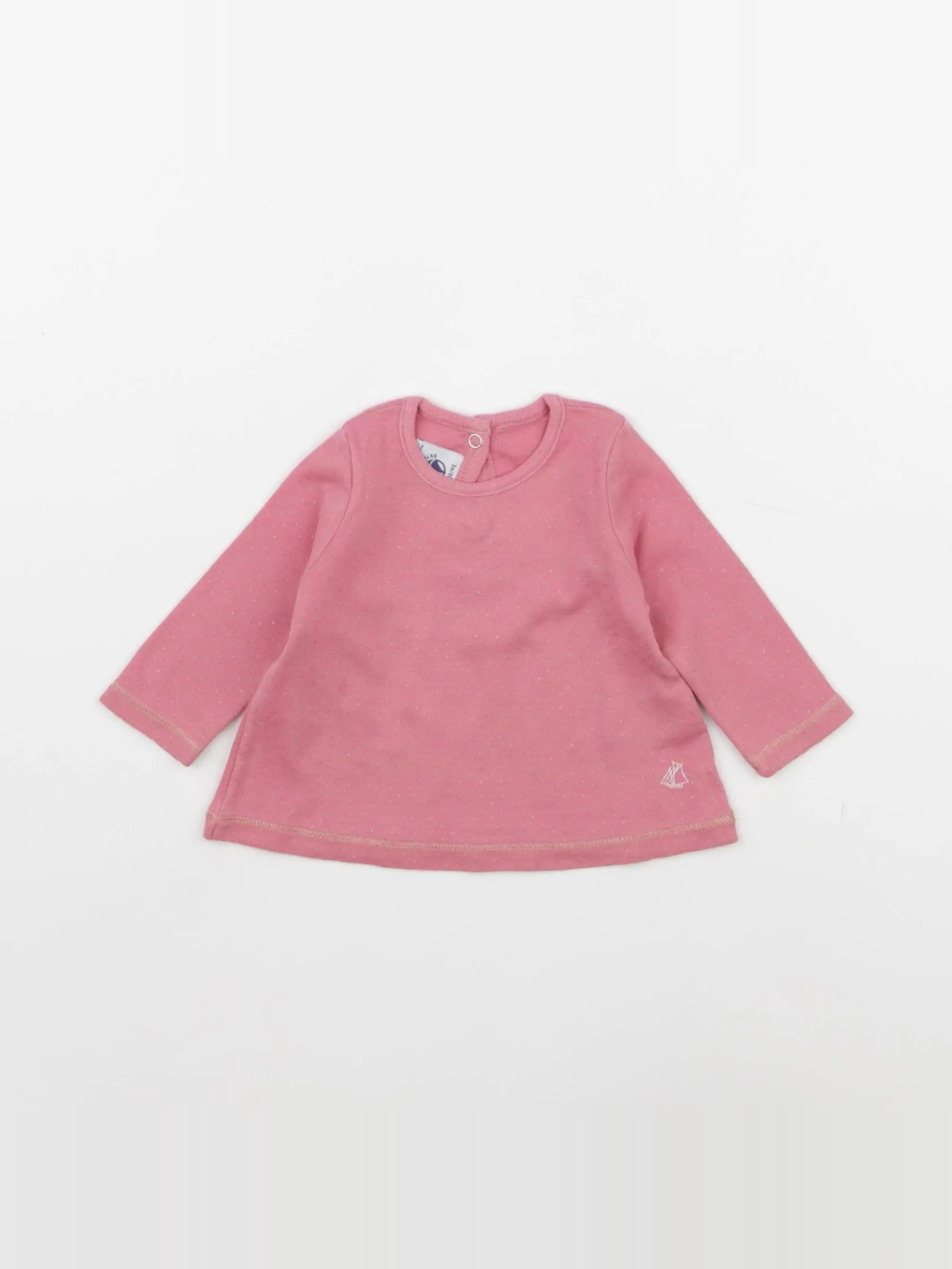 Petit Bateau - tee-shirt rose, or - 3 mois