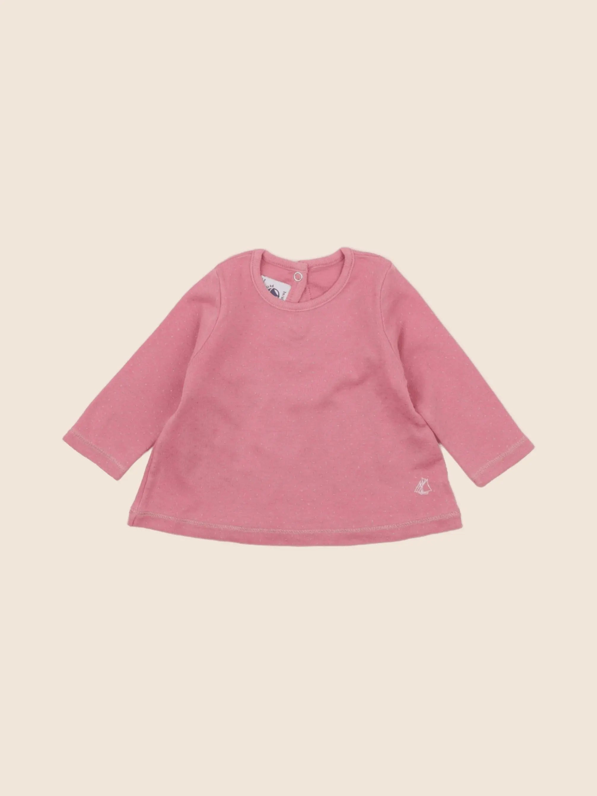 Petit Bateau - tee-shirt rose, or - 3 mois