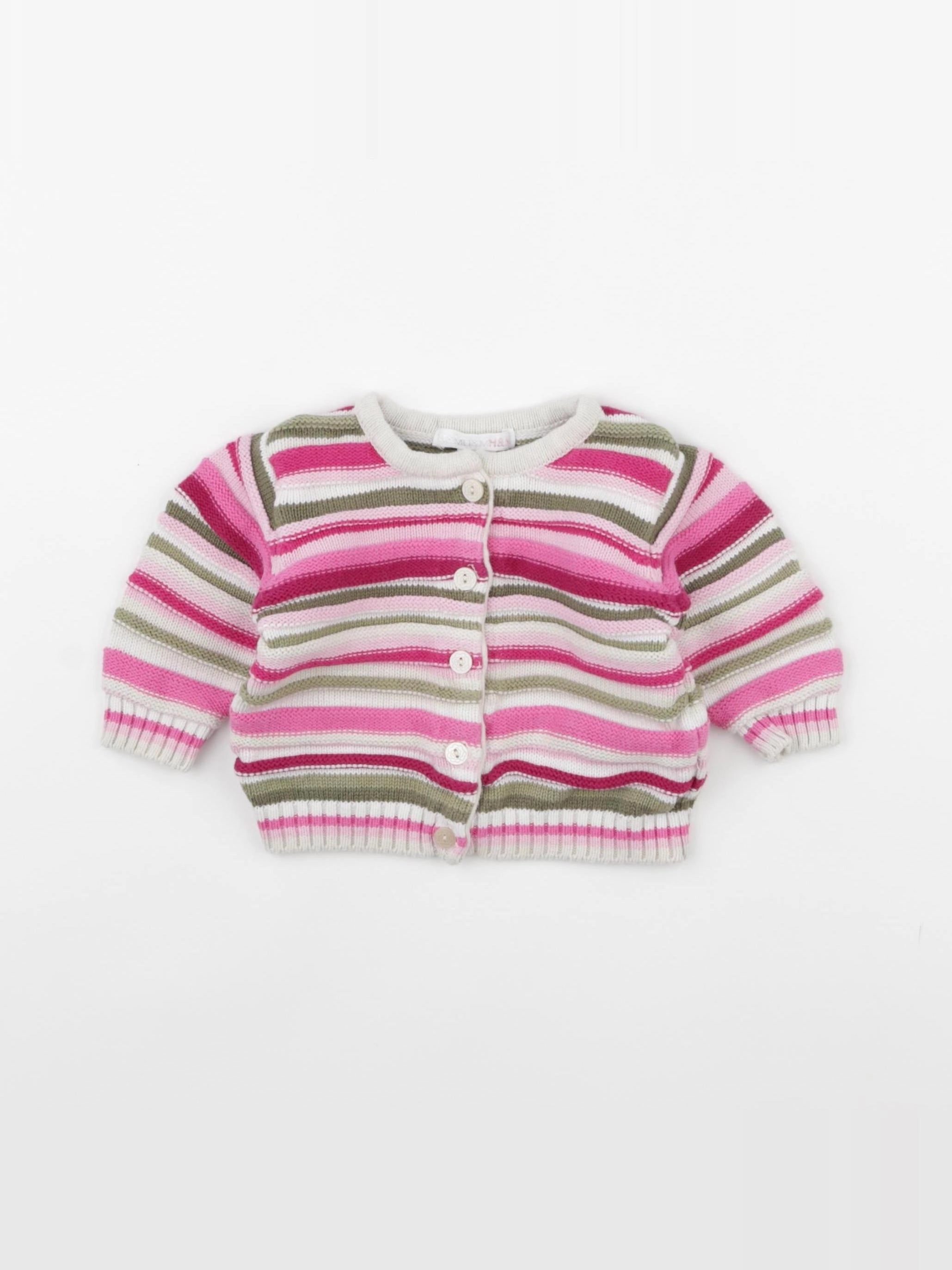 H&M - gilet rose - 3/6 mois