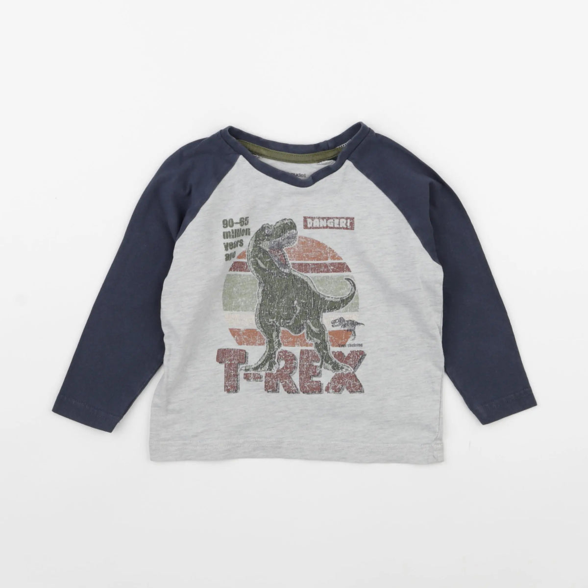 Vertbaudet - tee-shirt bleu, gris - 3 ans