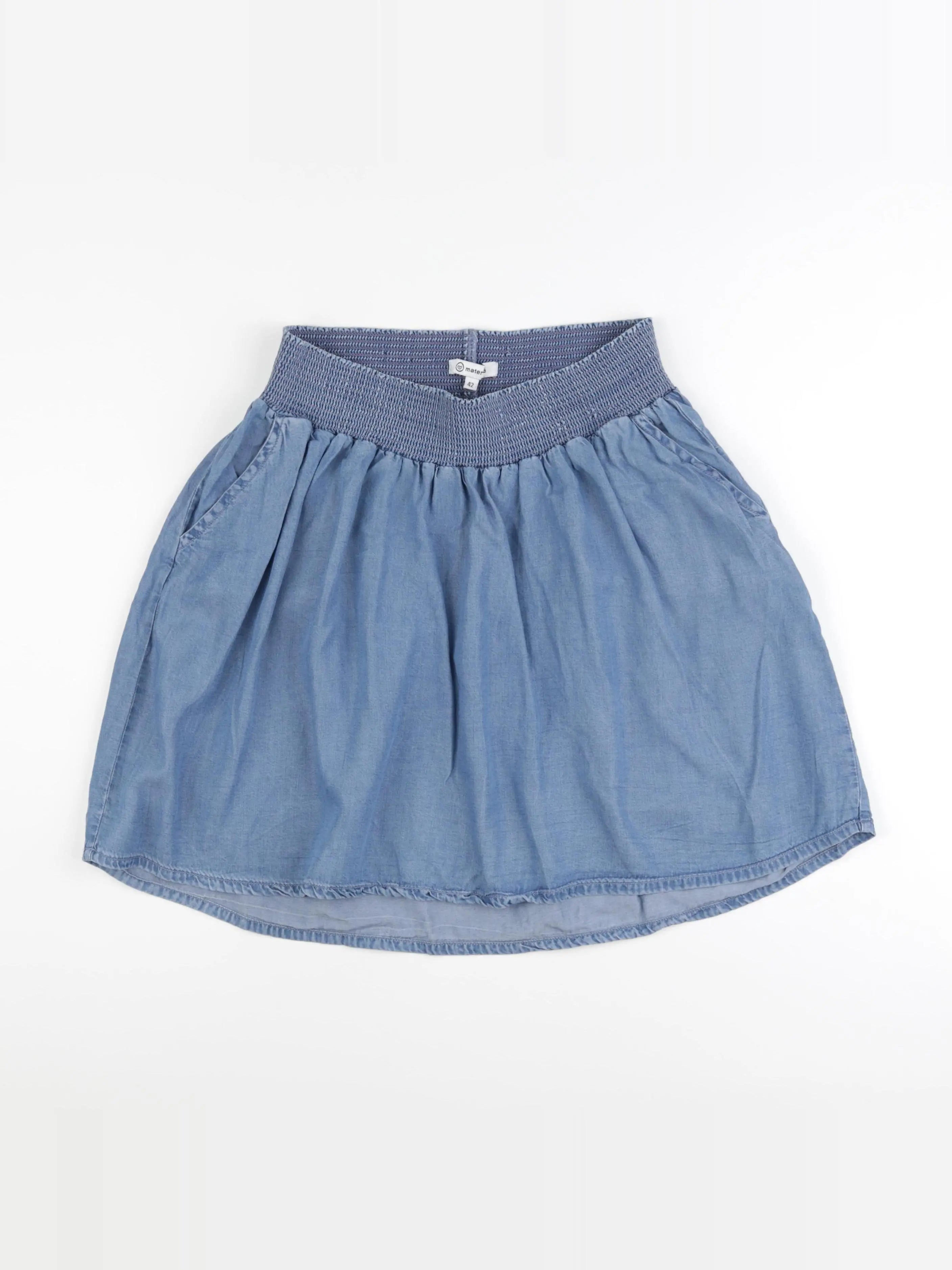 La Halle - jupe grossesse bleu - 42