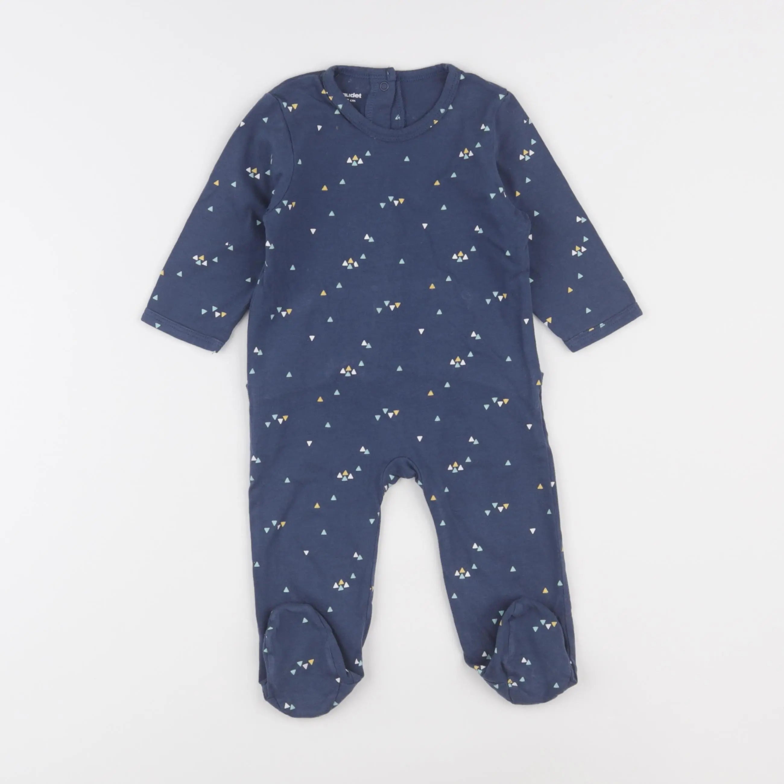 Vertbaudet - pyjama coton bleu - 6 mois