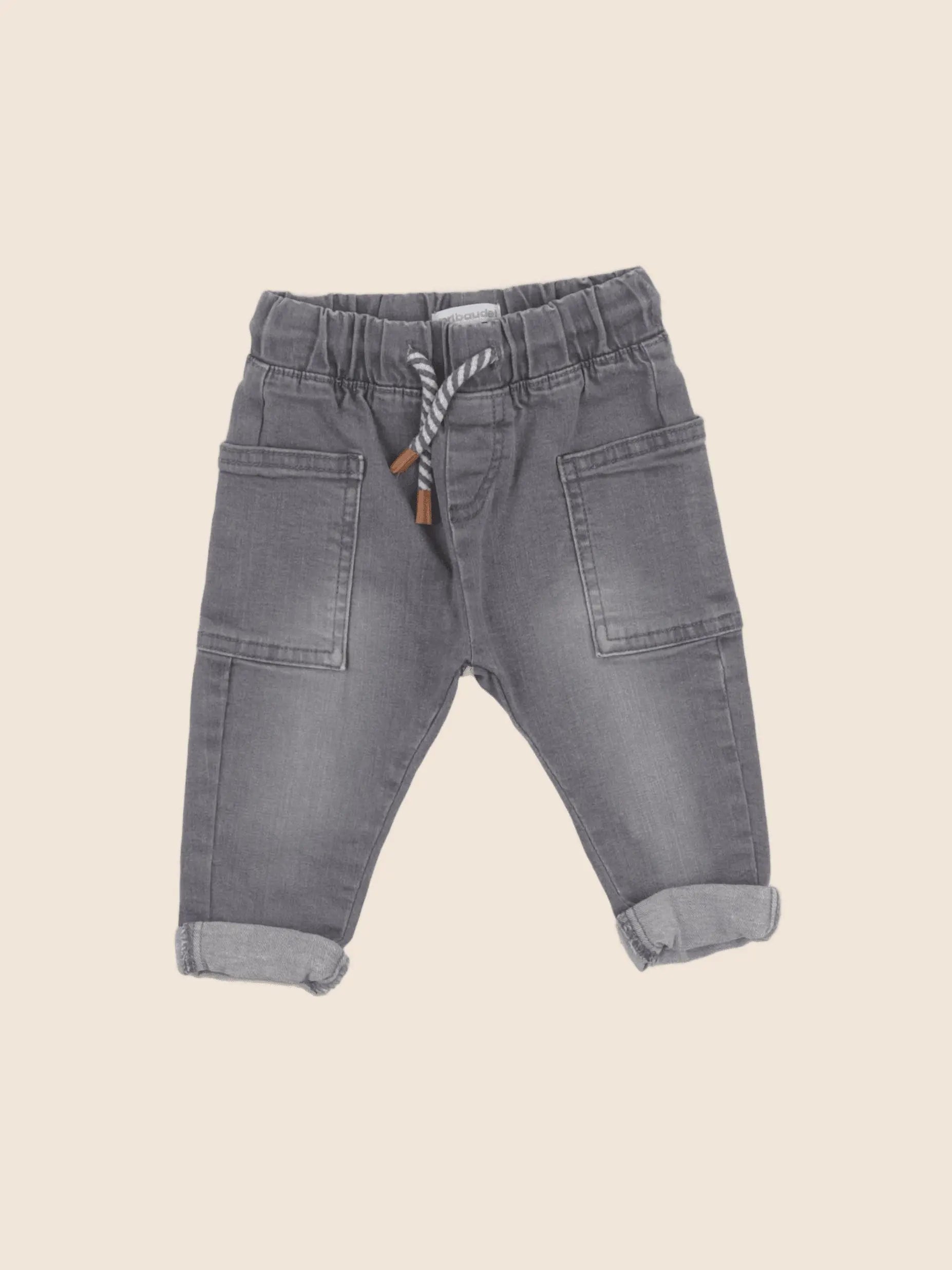 Vertbaudet - jean gris - 6 mois
