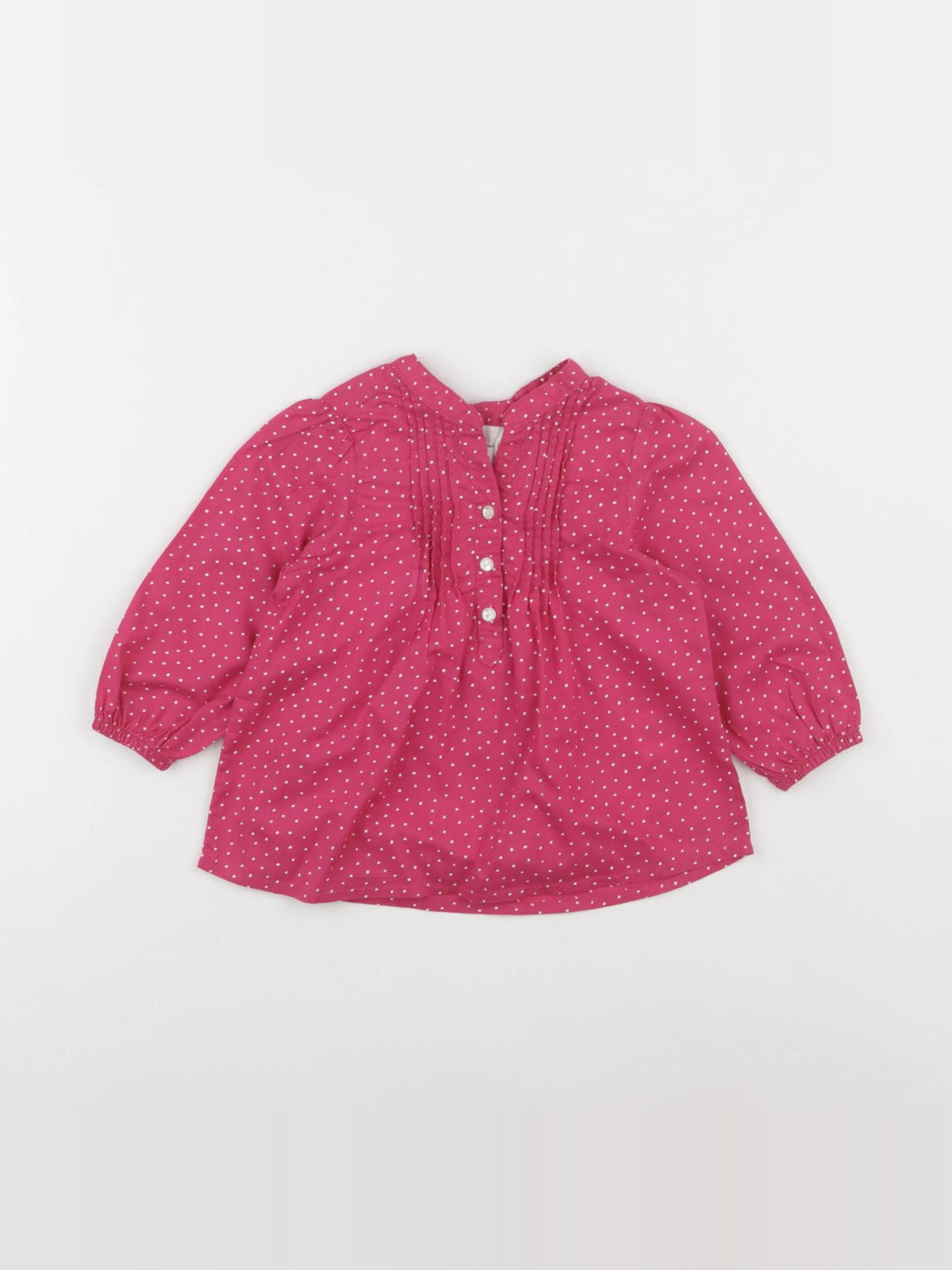 H&M - blouse rose - 6/9 mois