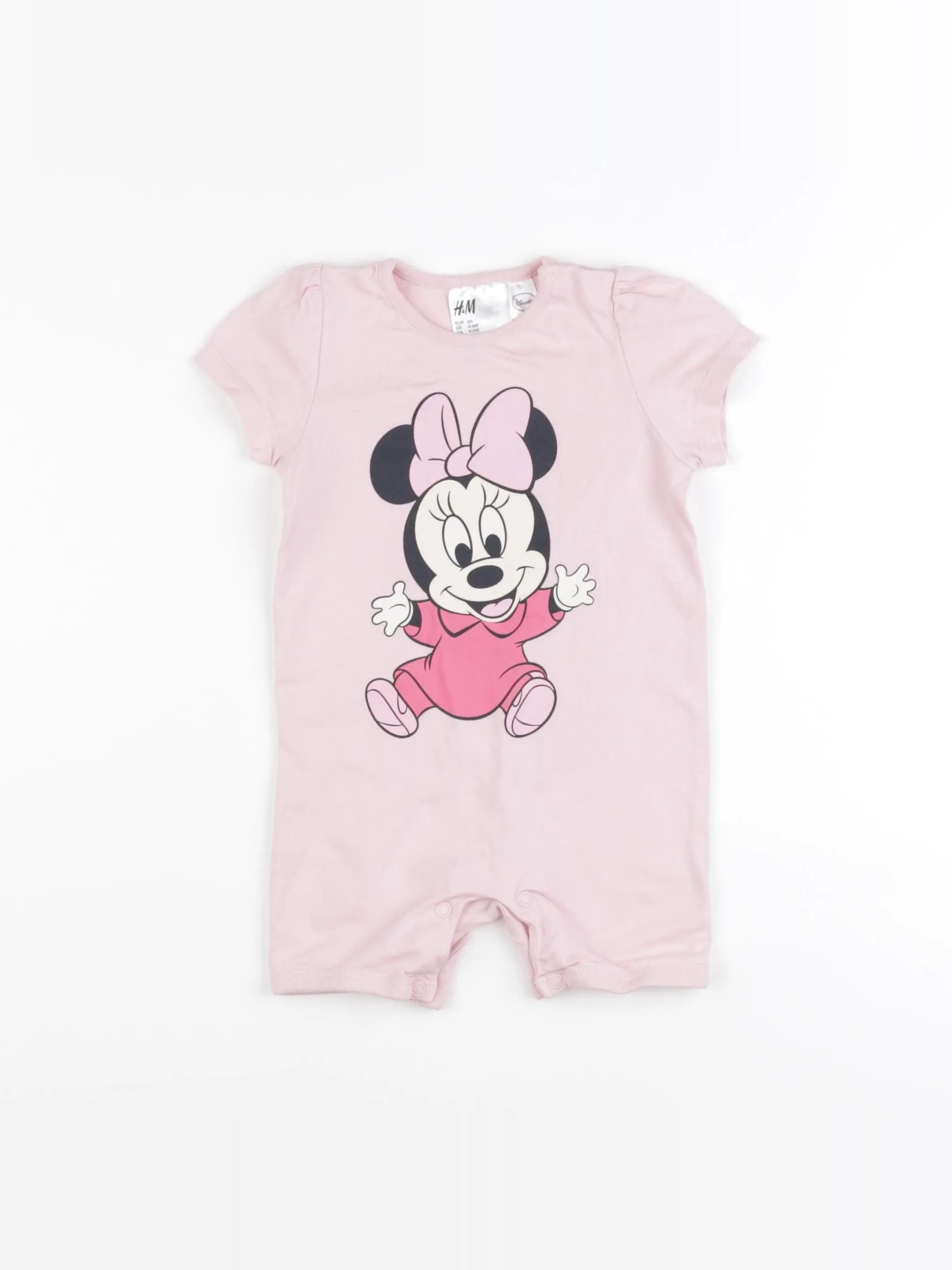 H&M - pyjama coton rose - 3/6 mois