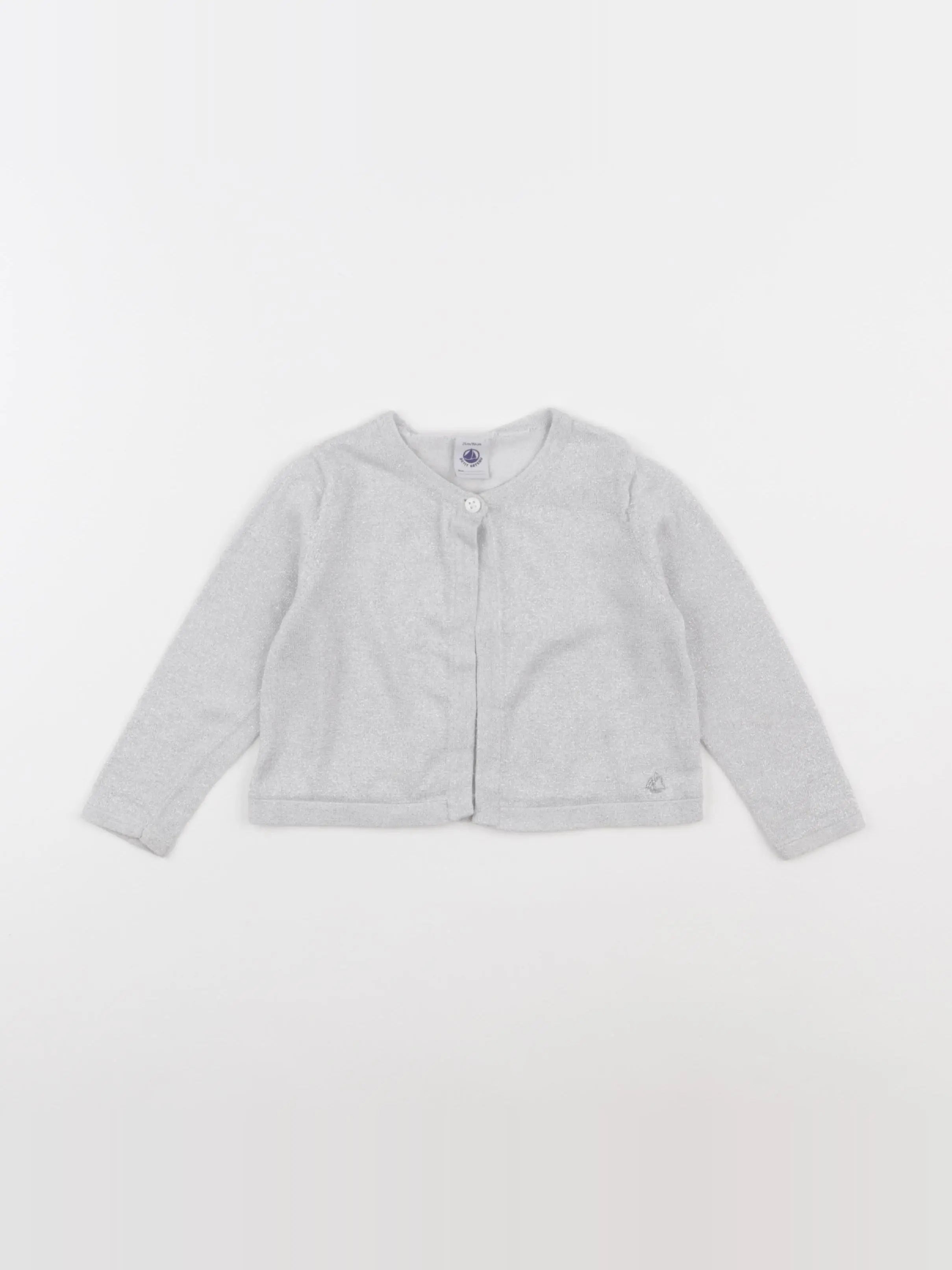 Petit Bateau - gilet gris - 24 mois