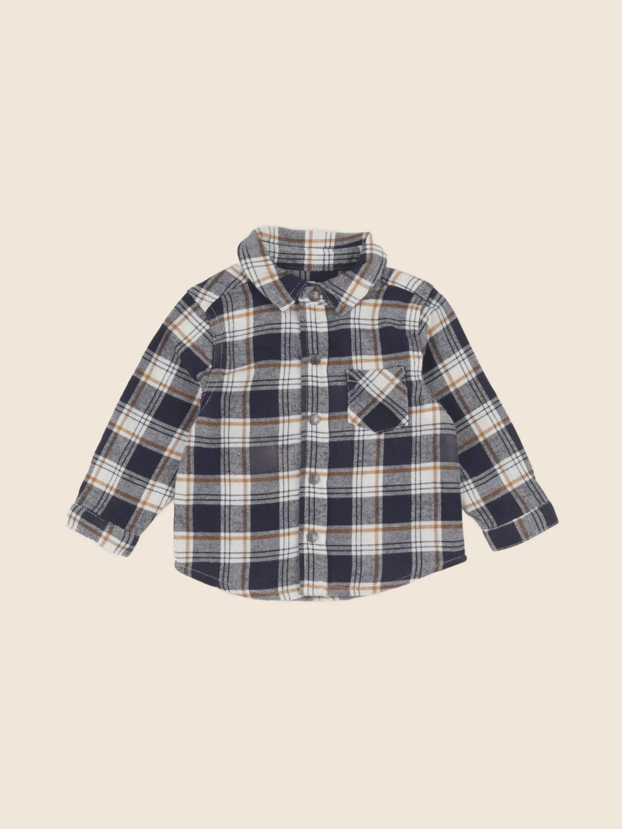 Vertbaudet - chemise bleu - 9 mois