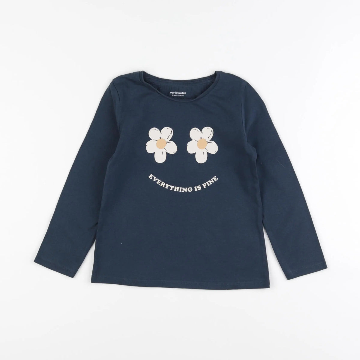 Vertbaudet - tee-shirt bleu - 4 ans