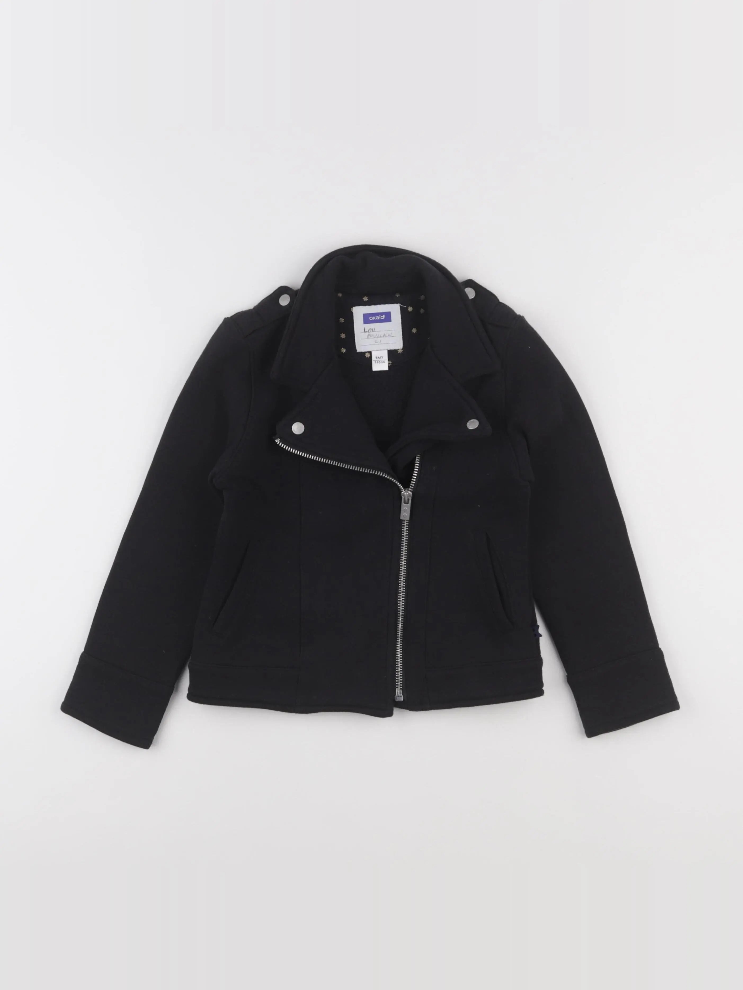 Okaidi - veste doublé noir - 6 ans