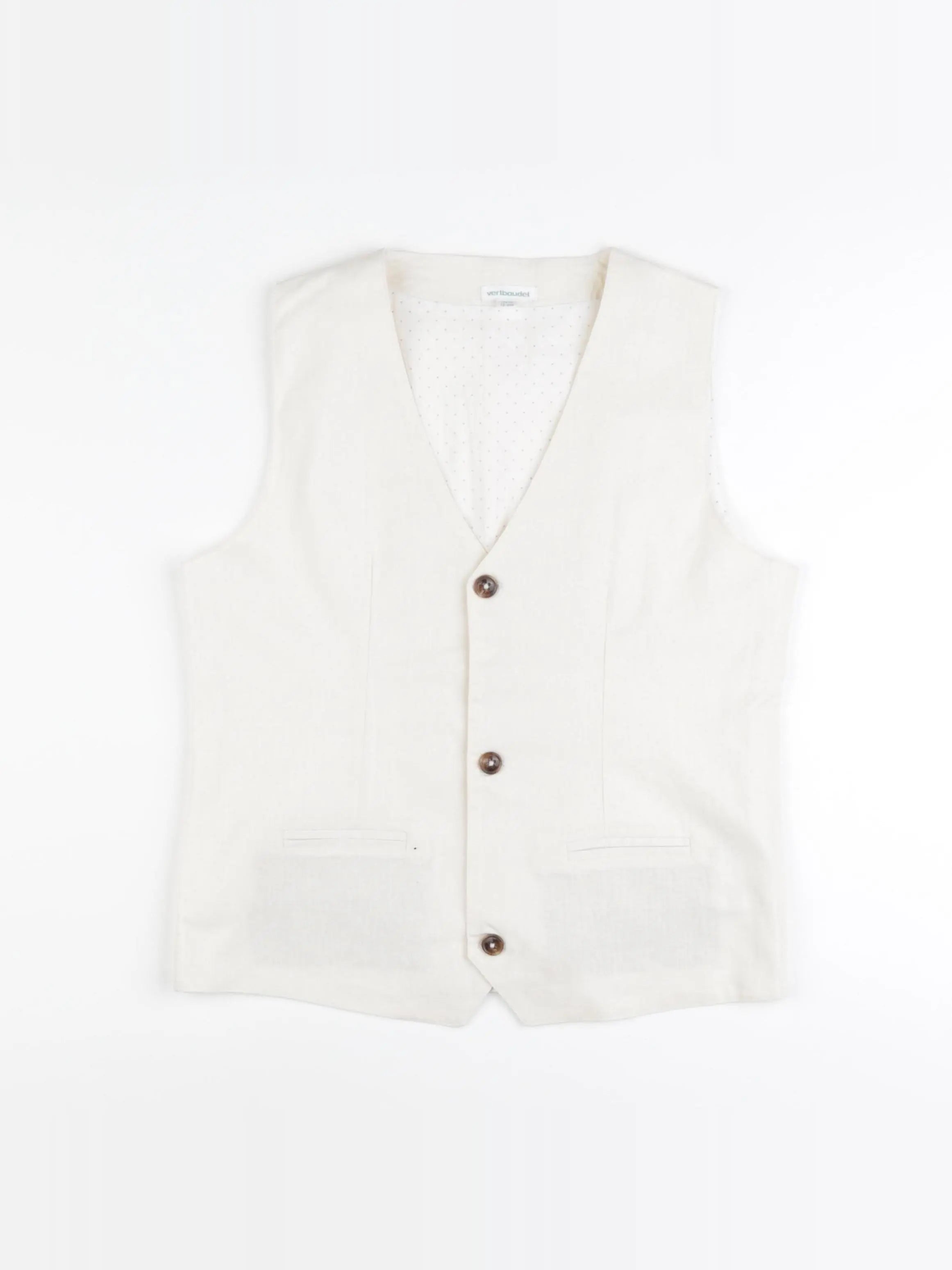 Vertbaudet - gilet beige - 12 ans