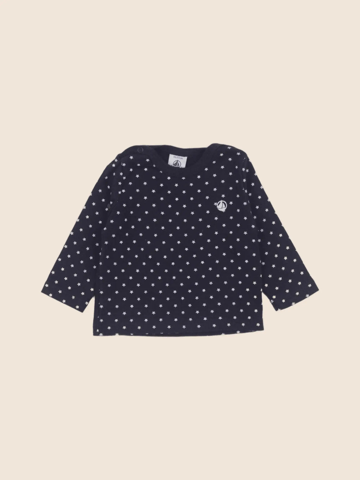 Petit Bateau - tee-shirt bleu - 6 mois
