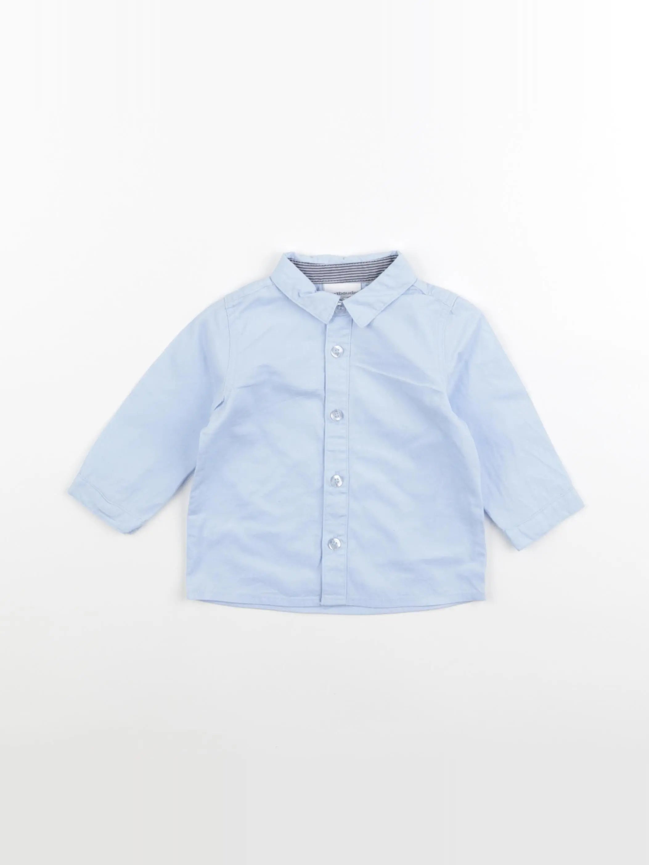 Vertbaudet - chemise bleu - 6 mois