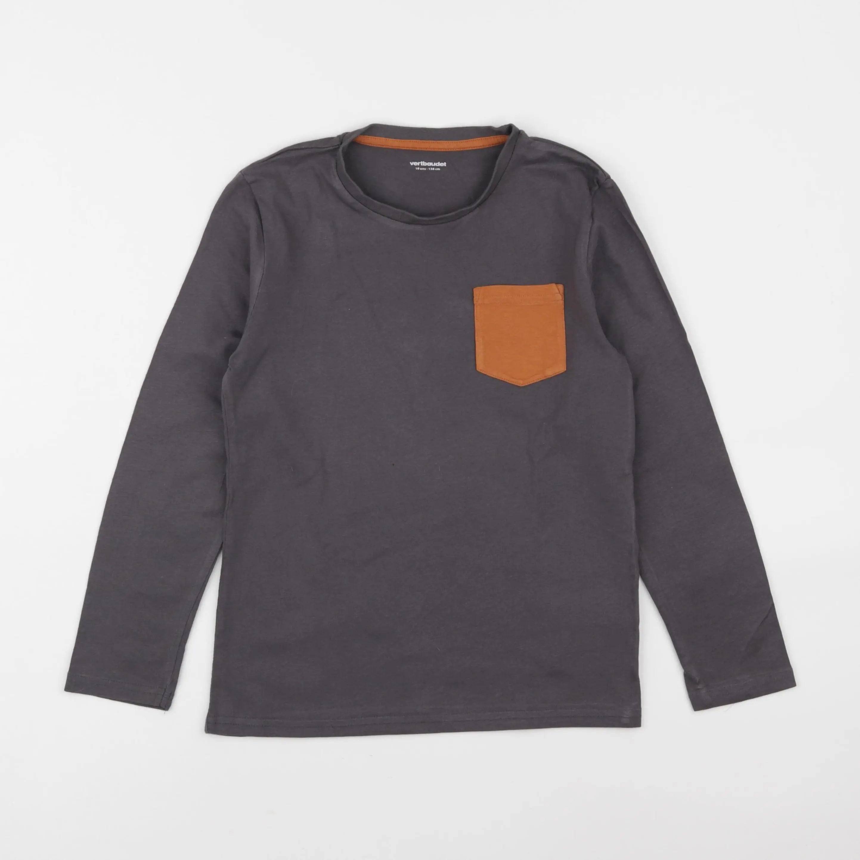 Vertbaudet - tee-shirt gris - 10 ans
