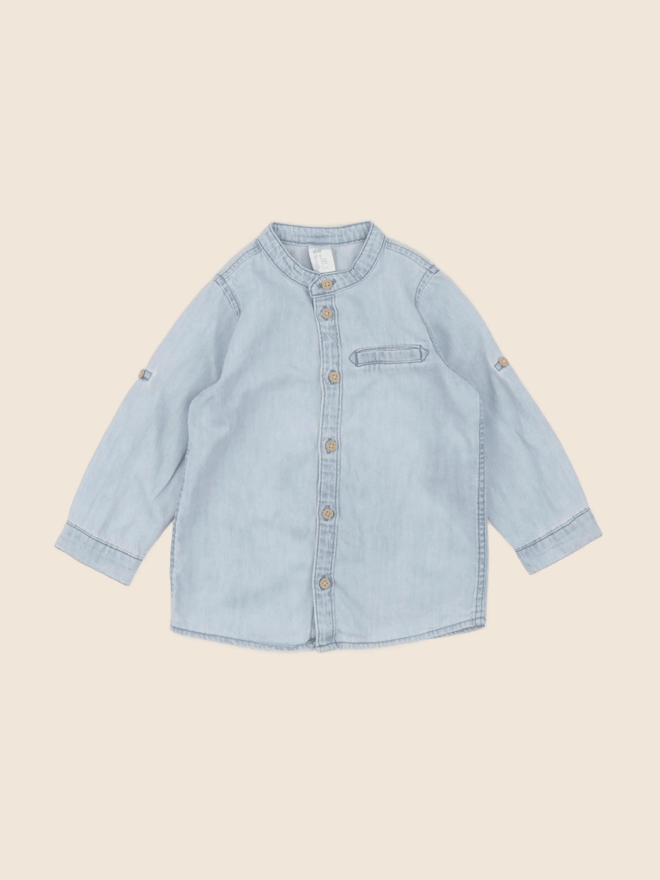 H&M - chemise bleu - 18/24 mois