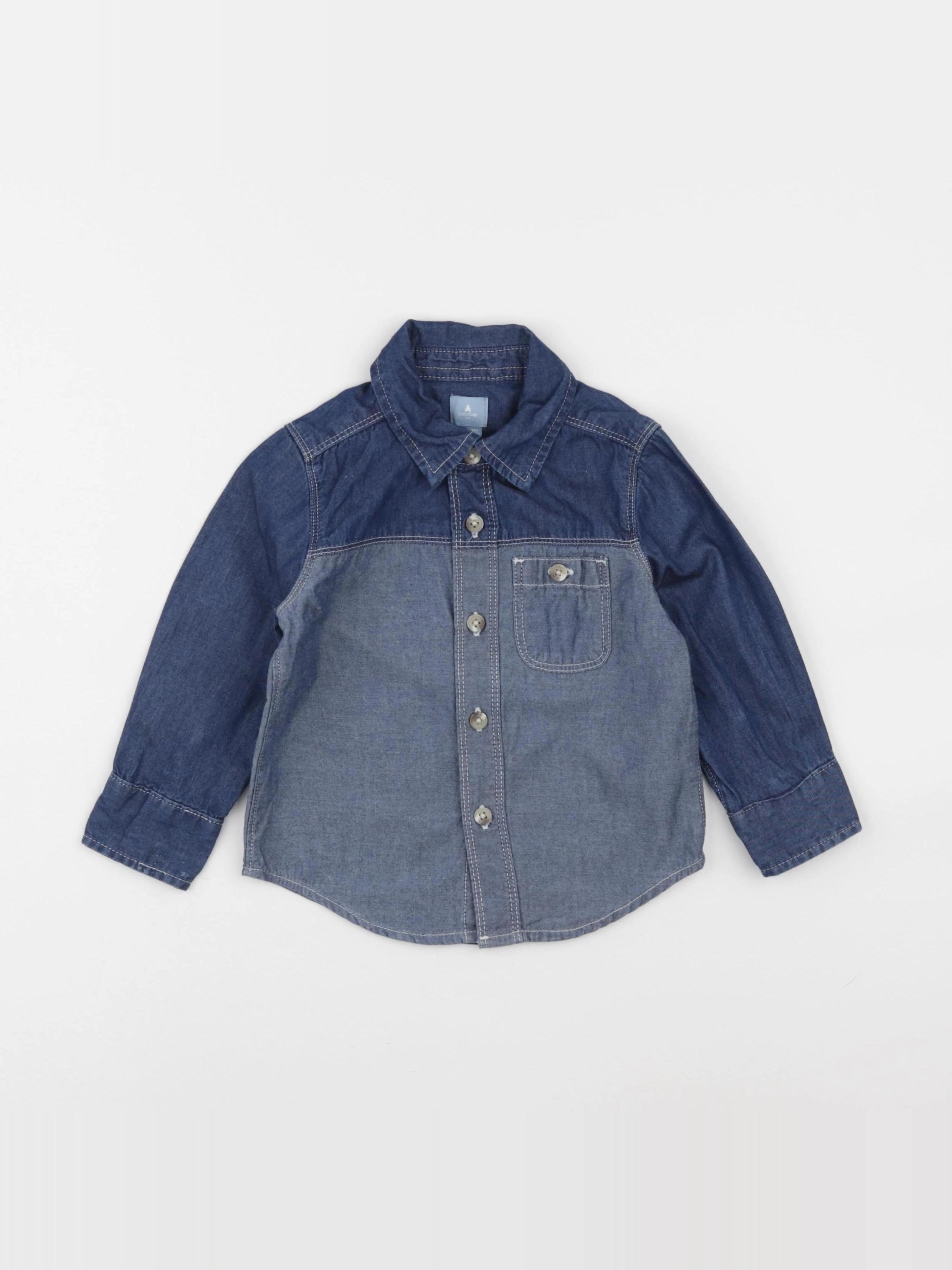 GAP - chemise bleu - 18/24 mois