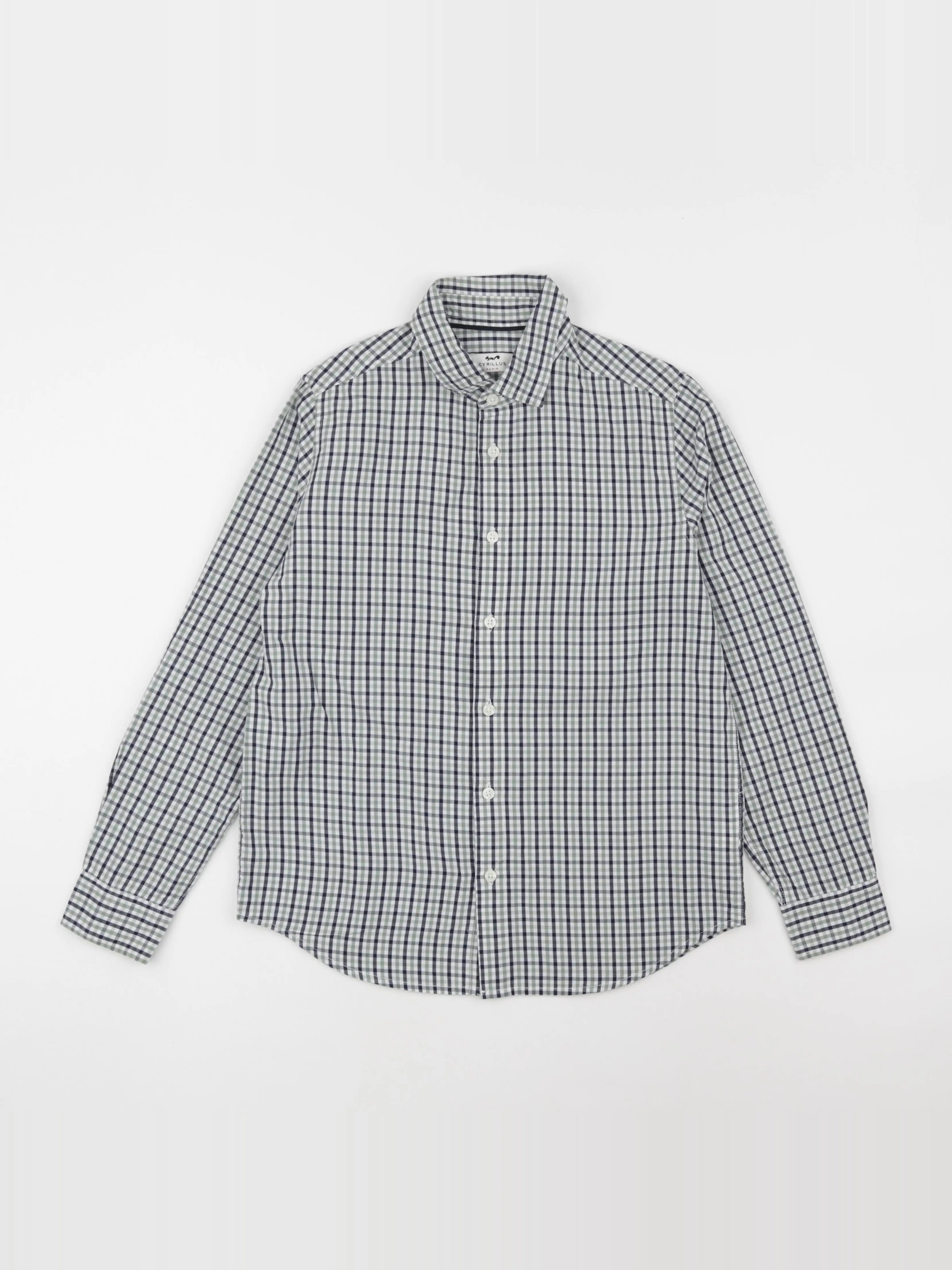 Cyrillus - chemise bleu, vert - 12 ans