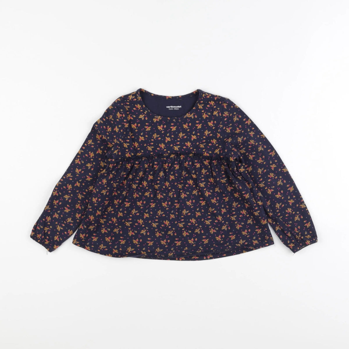 Vertbaudet - tee-shirt bleu, orange - 3 ans