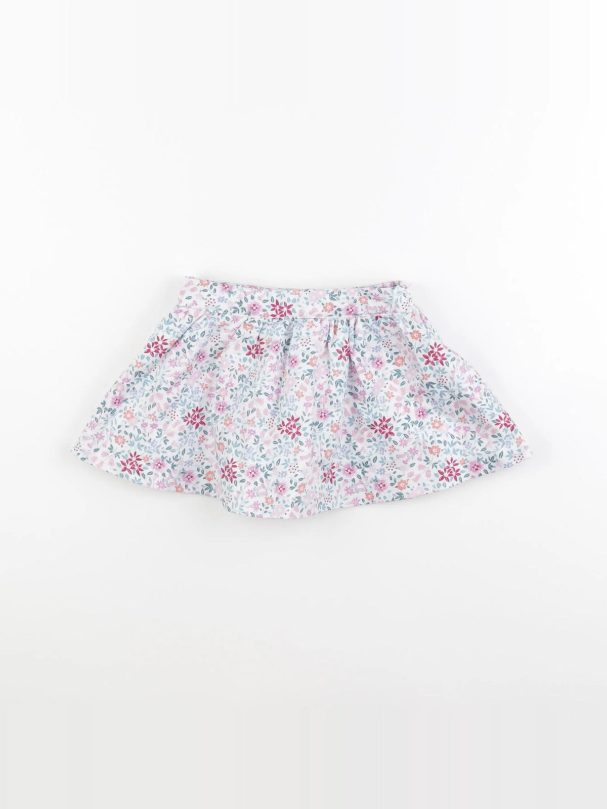 Vertbaudet - jupe blanc, rose - 2 ans