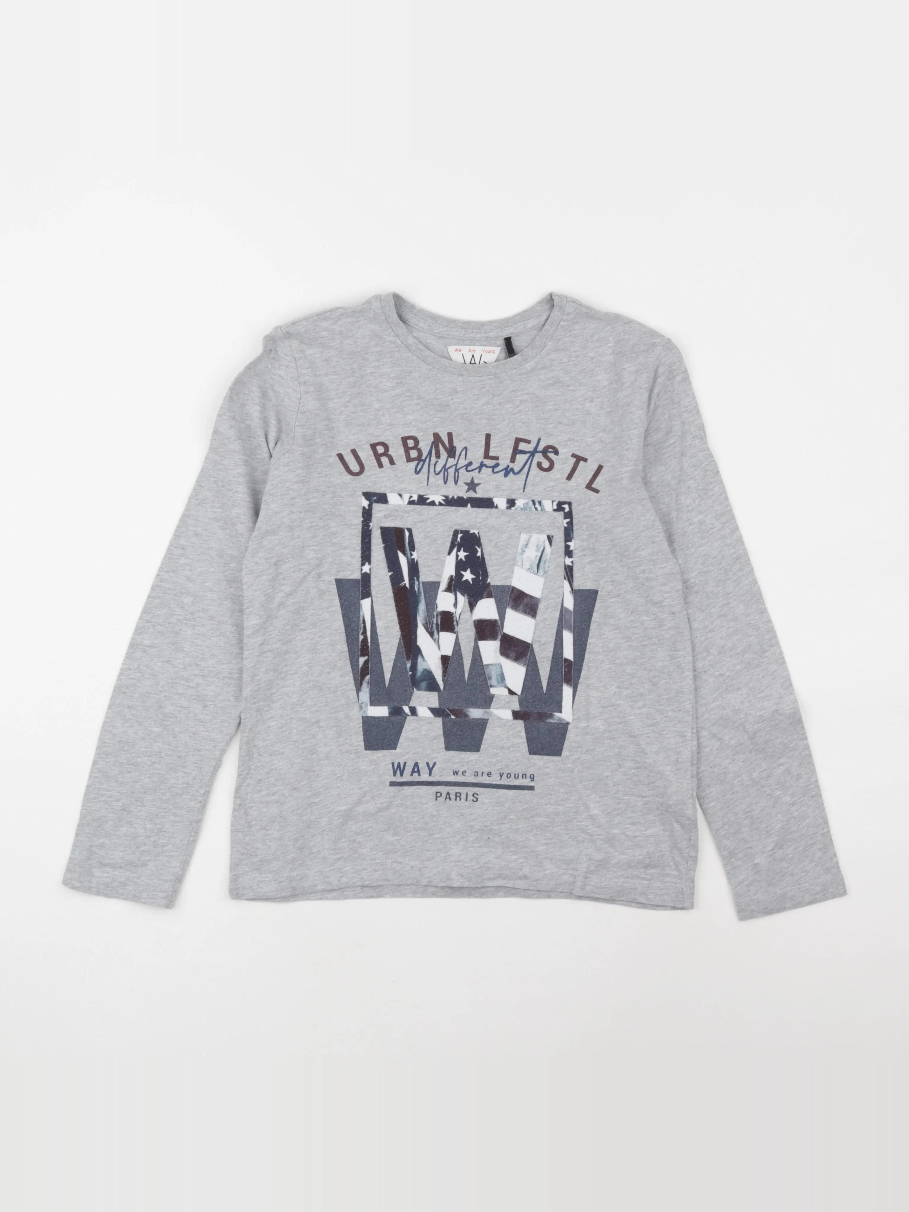 IKKS - tee-shirt gris - 10 ans
