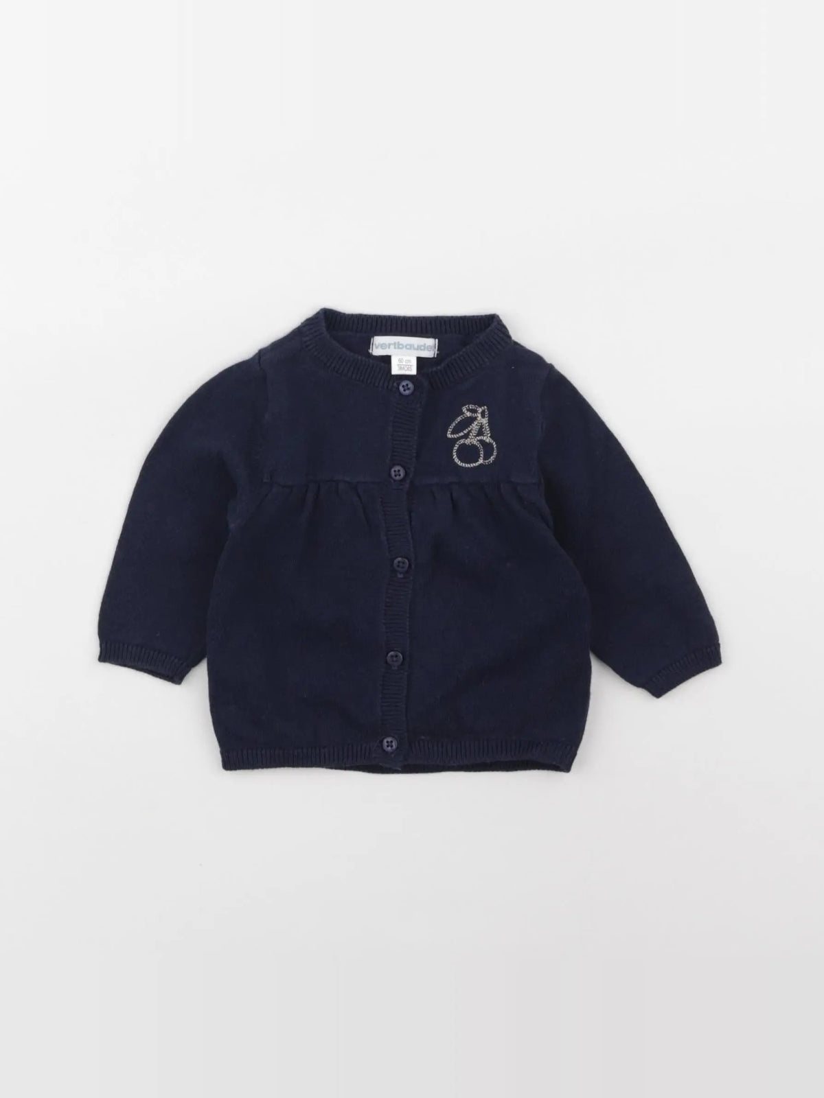Vertbaudet - gilet bleu - 3 mois