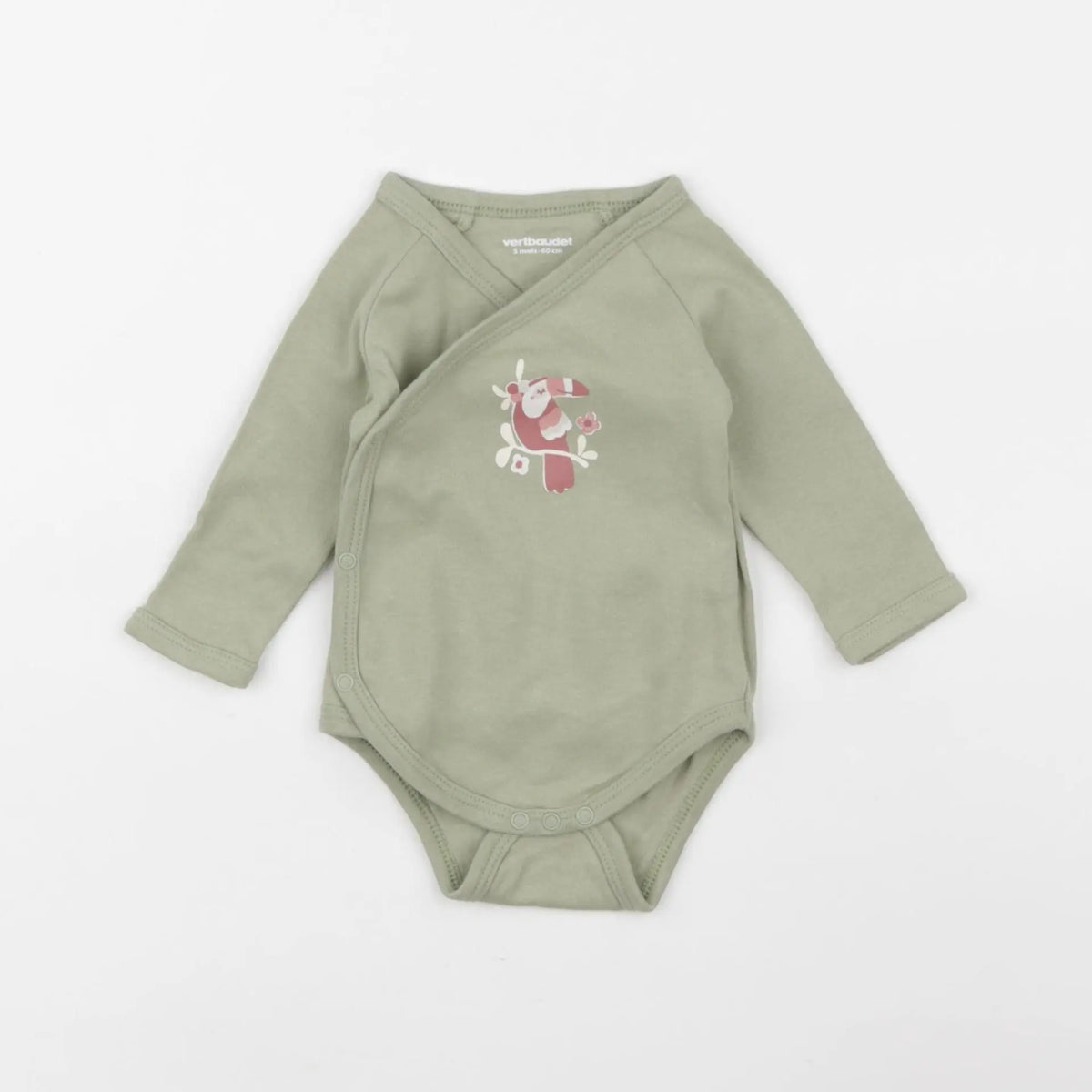 Vertbaudet - body vert - 3 mois
