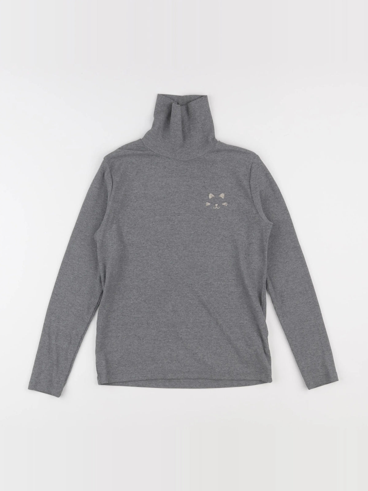 Vertbaudet - sous-pull gris - 10 ans