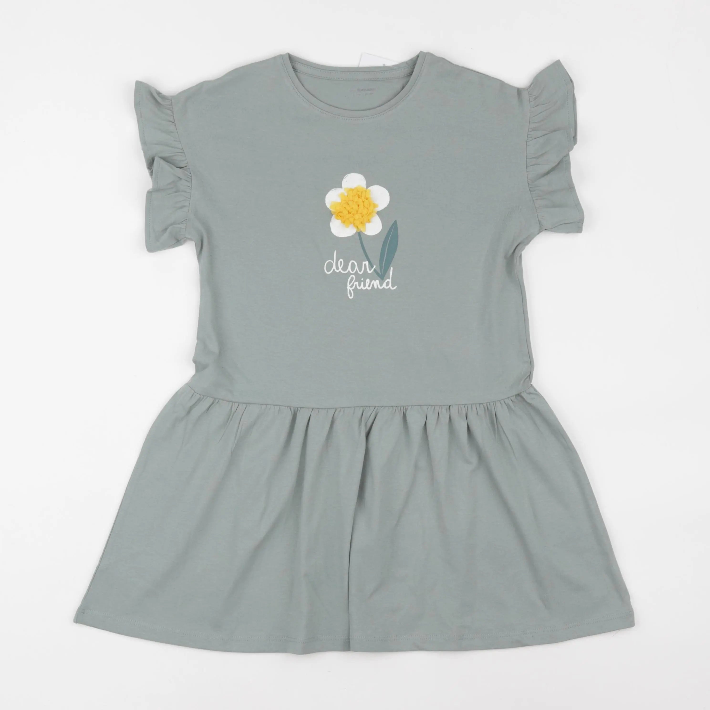 Vertbaudet - robe vert - 8 ans