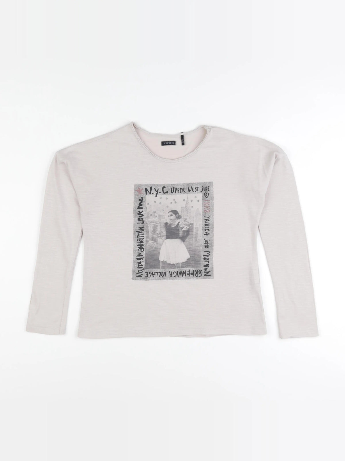 IKKS - tee-shirt beige - 10 ans
