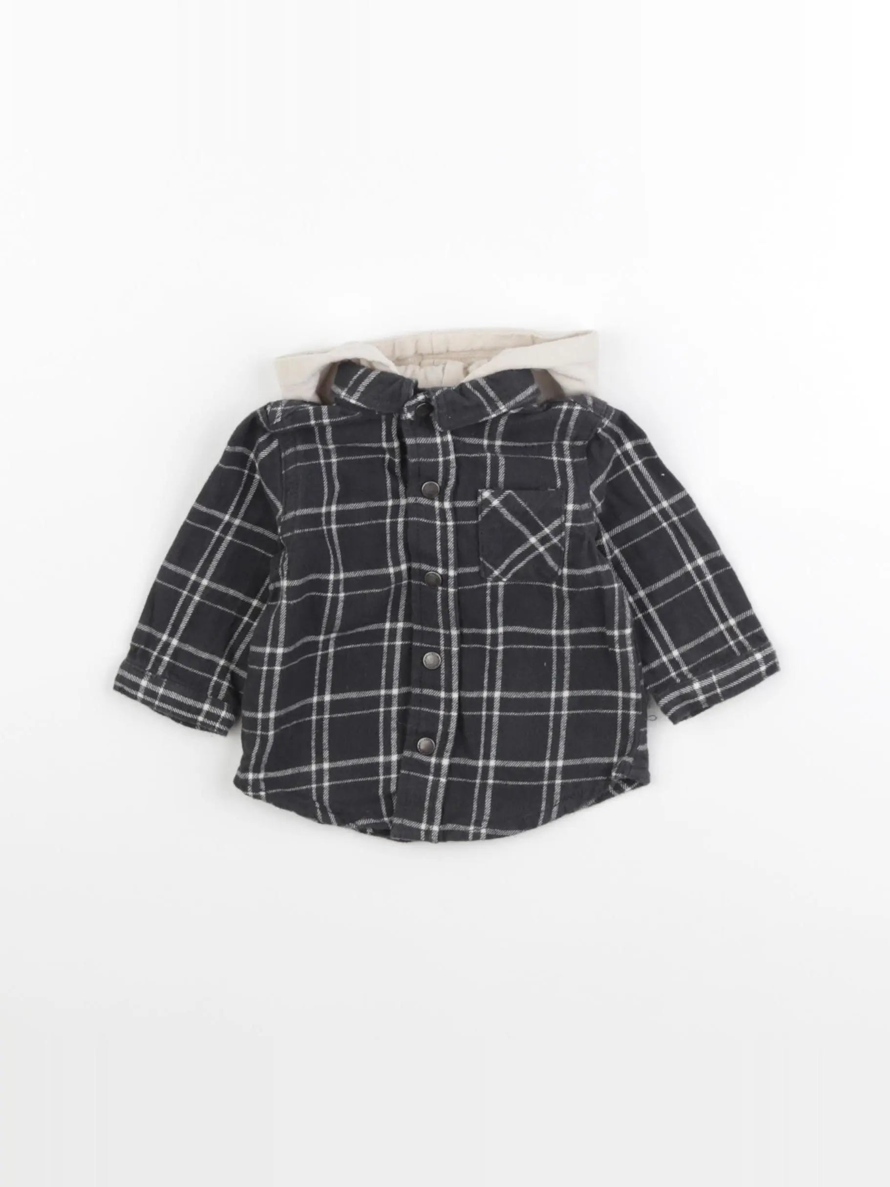 Vertbaudet - chemise gris - 3 mois